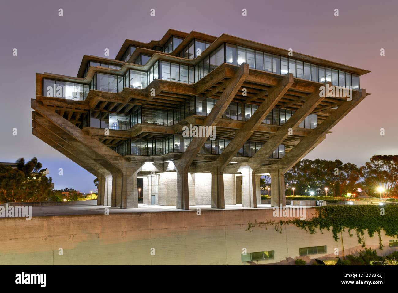 San Diego, California - July 19, 2020: The Geisel Library at the University of California San Diego, La Jolla, California Stock Photo