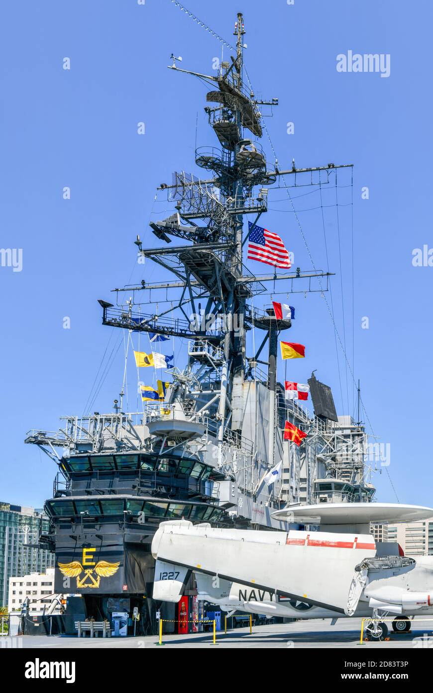 San Diego, CA - July 19, 2020: USS Midway was an aircraft carrier of ...
