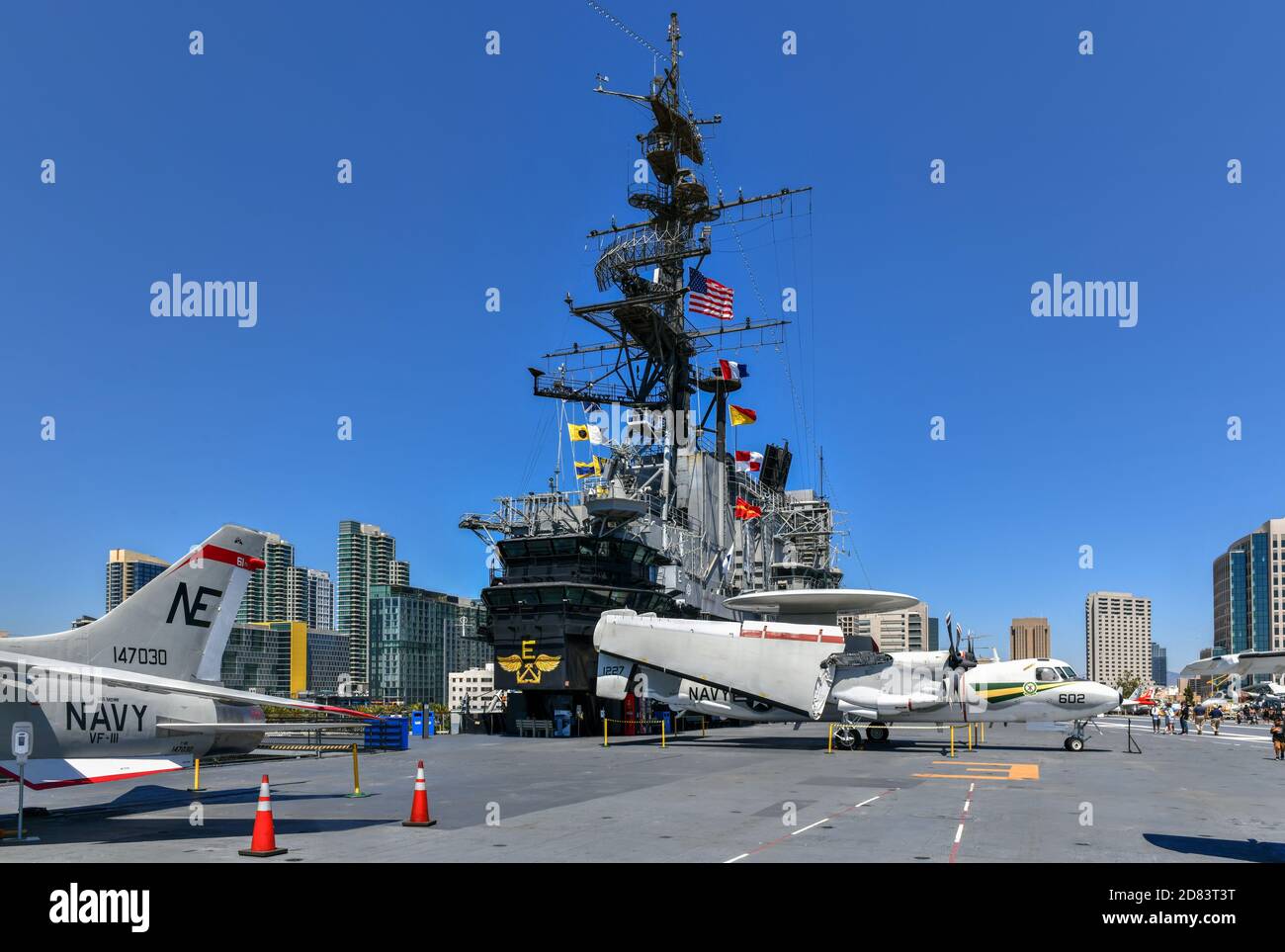 San Diego, CA - July 19, 2020: USS Midway was an aircraft carrier of ...