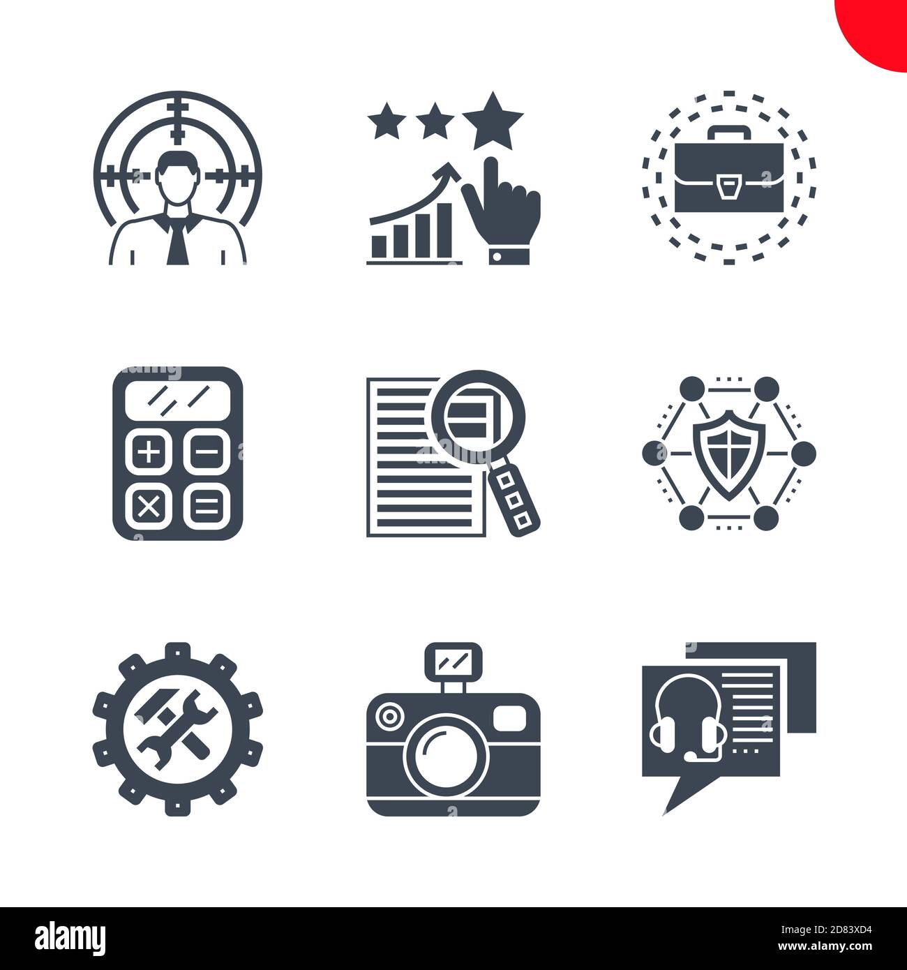 Seo and web opimization icons set Stock Vector