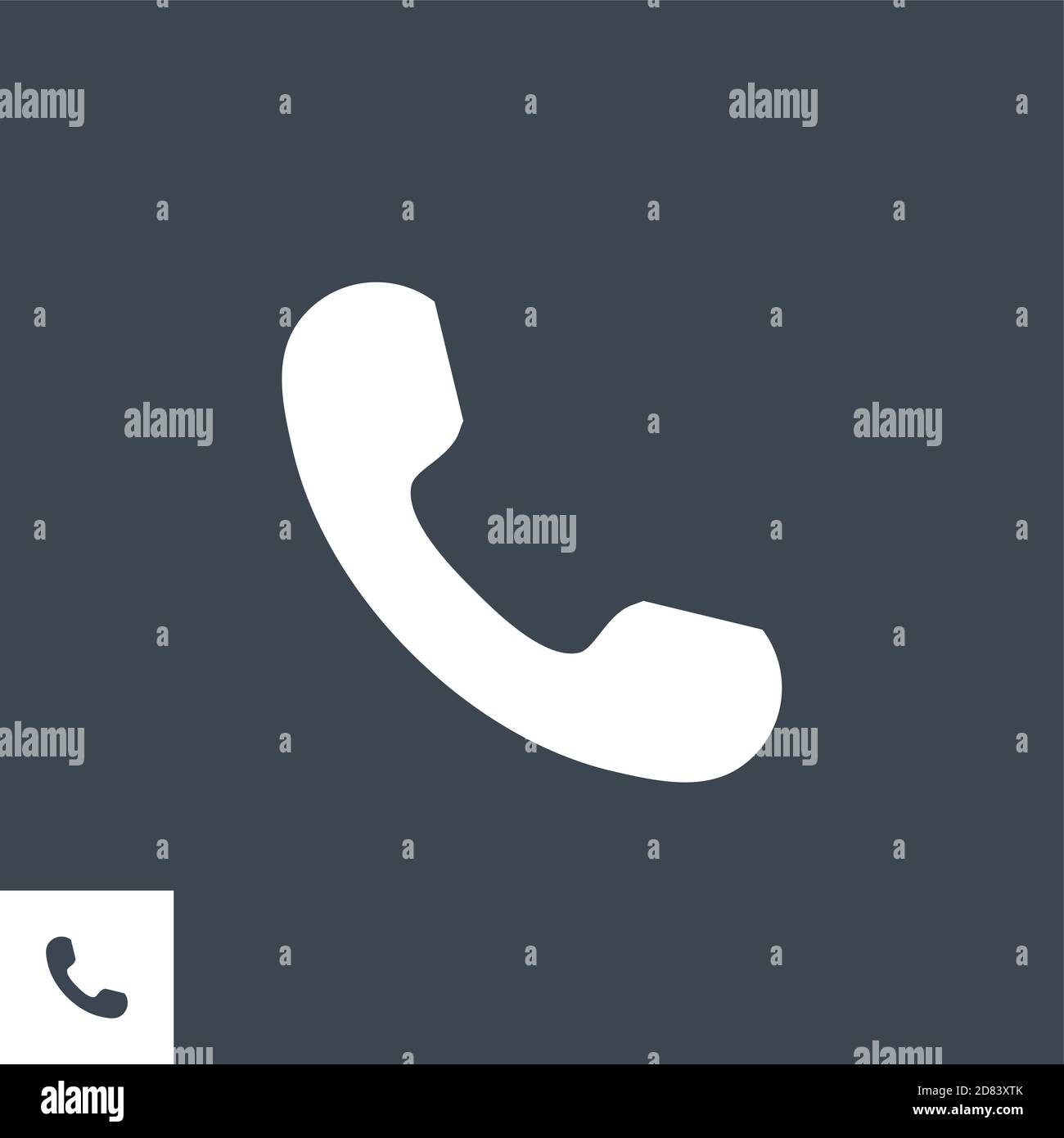 Handset related vector glyph icon. Stock Vector