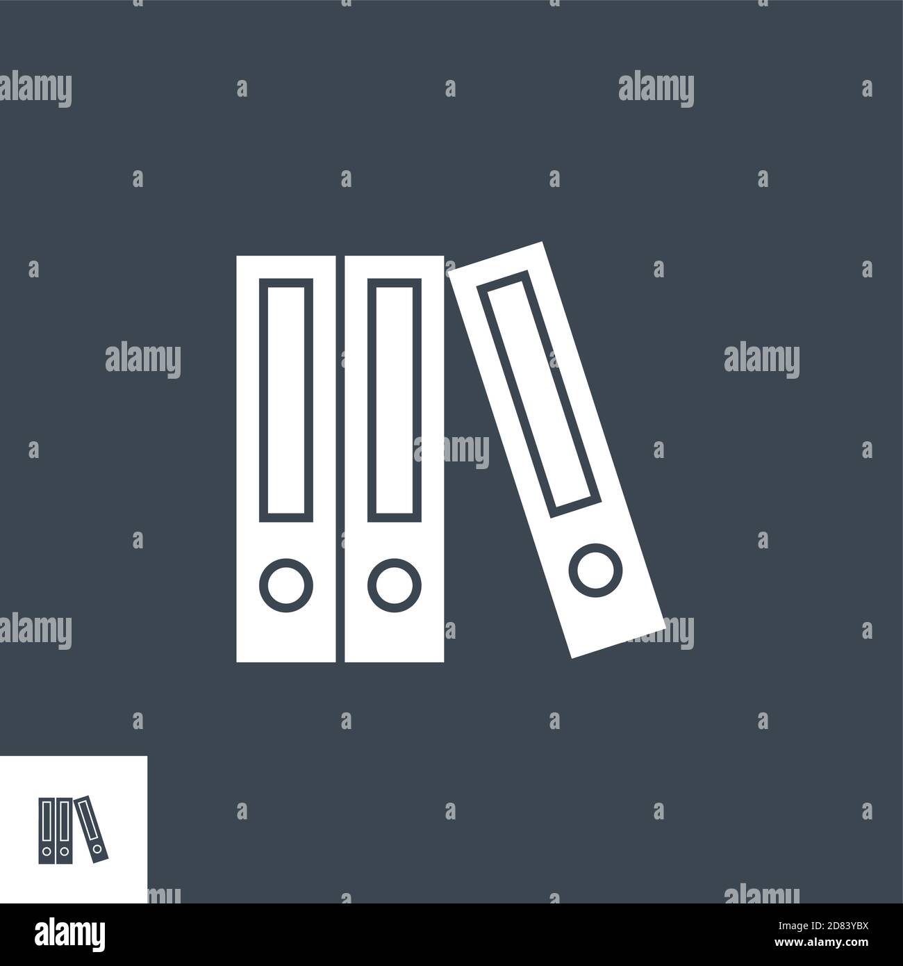 Office Folders related vector glyph icon. Stock Vector