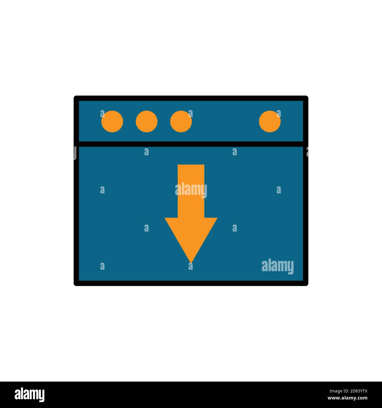 Landing page flat icon. Design template vector Stock Vector