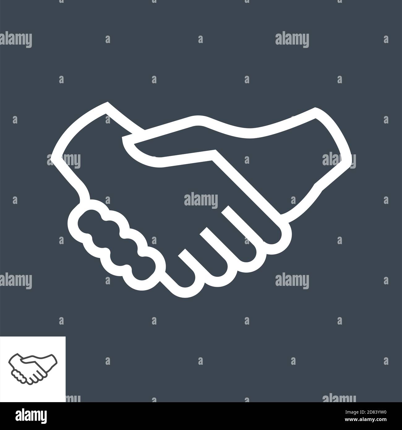 Handshake Related Vector Line Icon. Stock Vector