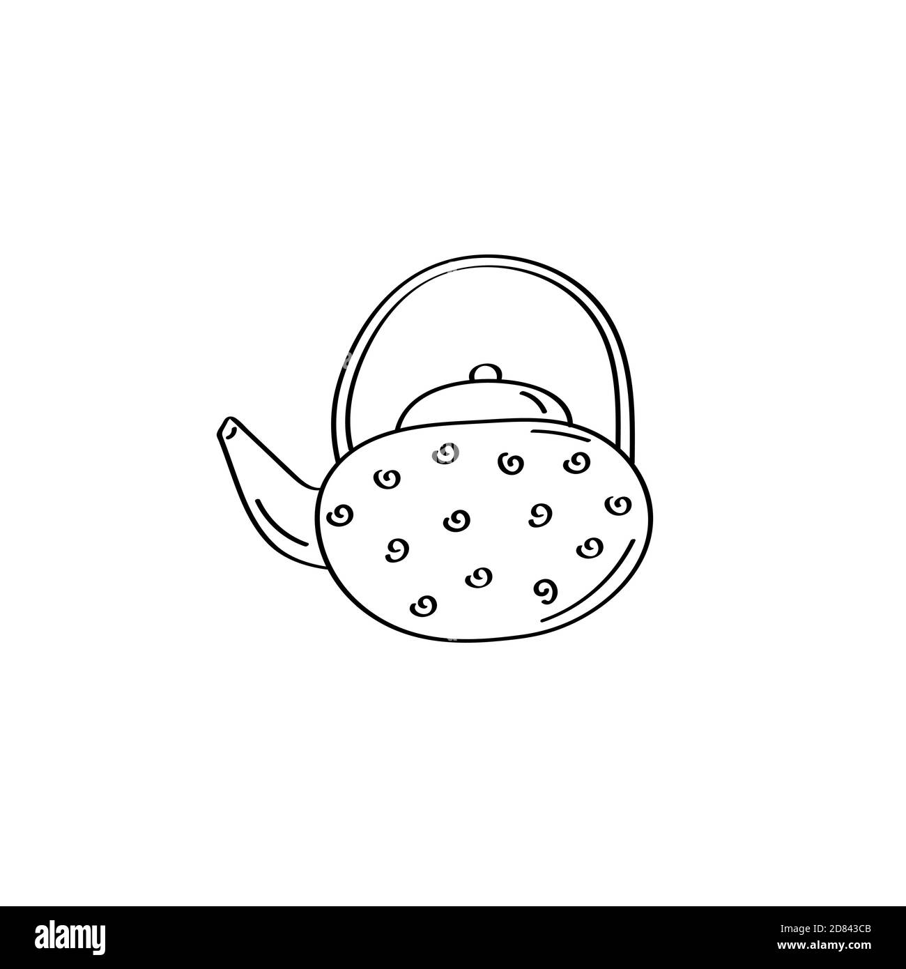 Cartoon tea pot Black and White Stock Photos & Images Alamy