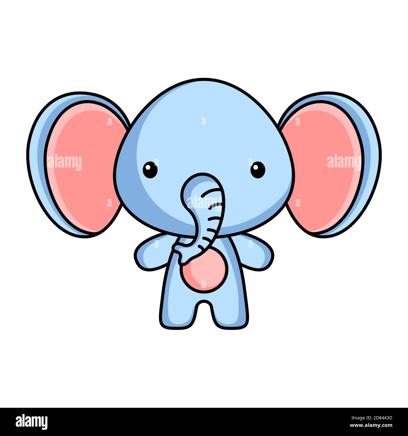 cute cartoon elephant logo template on white background mascot animal character design of album scrapbook greeting card invitation flyer sticker stock vector image art alamy
