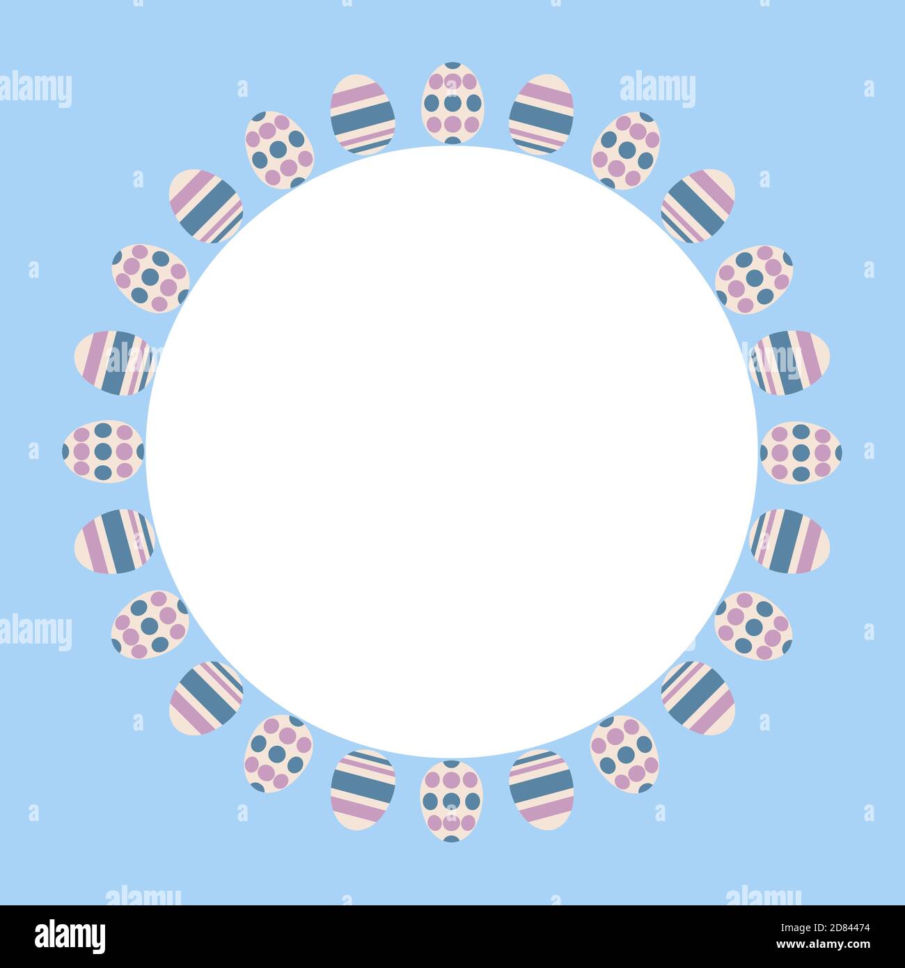 Decorative frame with with an Easter egg ornament. Easter design. Vector EPS10 Stock Vector