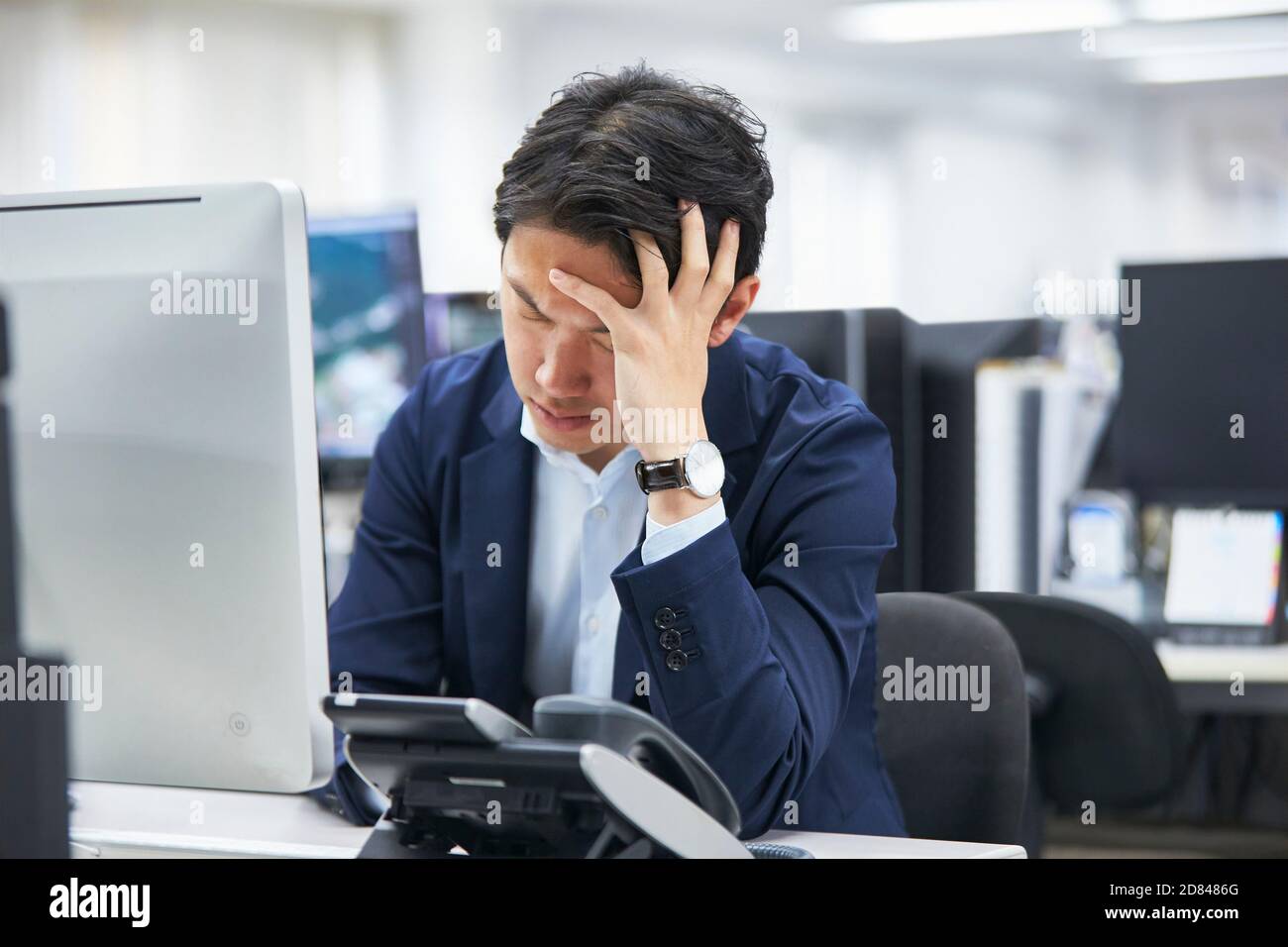 Japanese businessman in the office Stock Photo