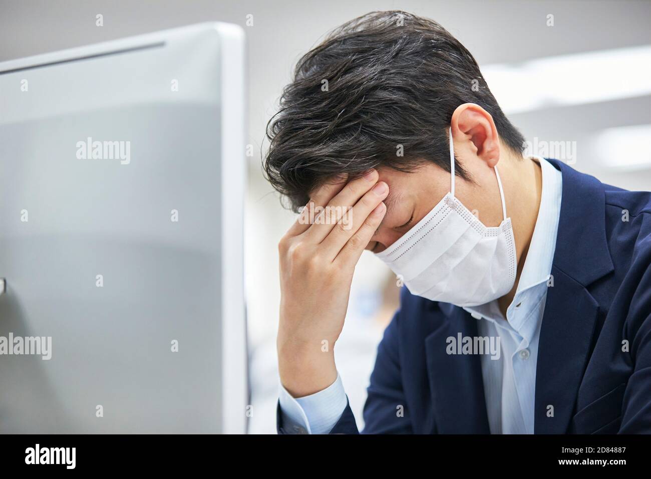 Japanese businessman in the office Stock Photo