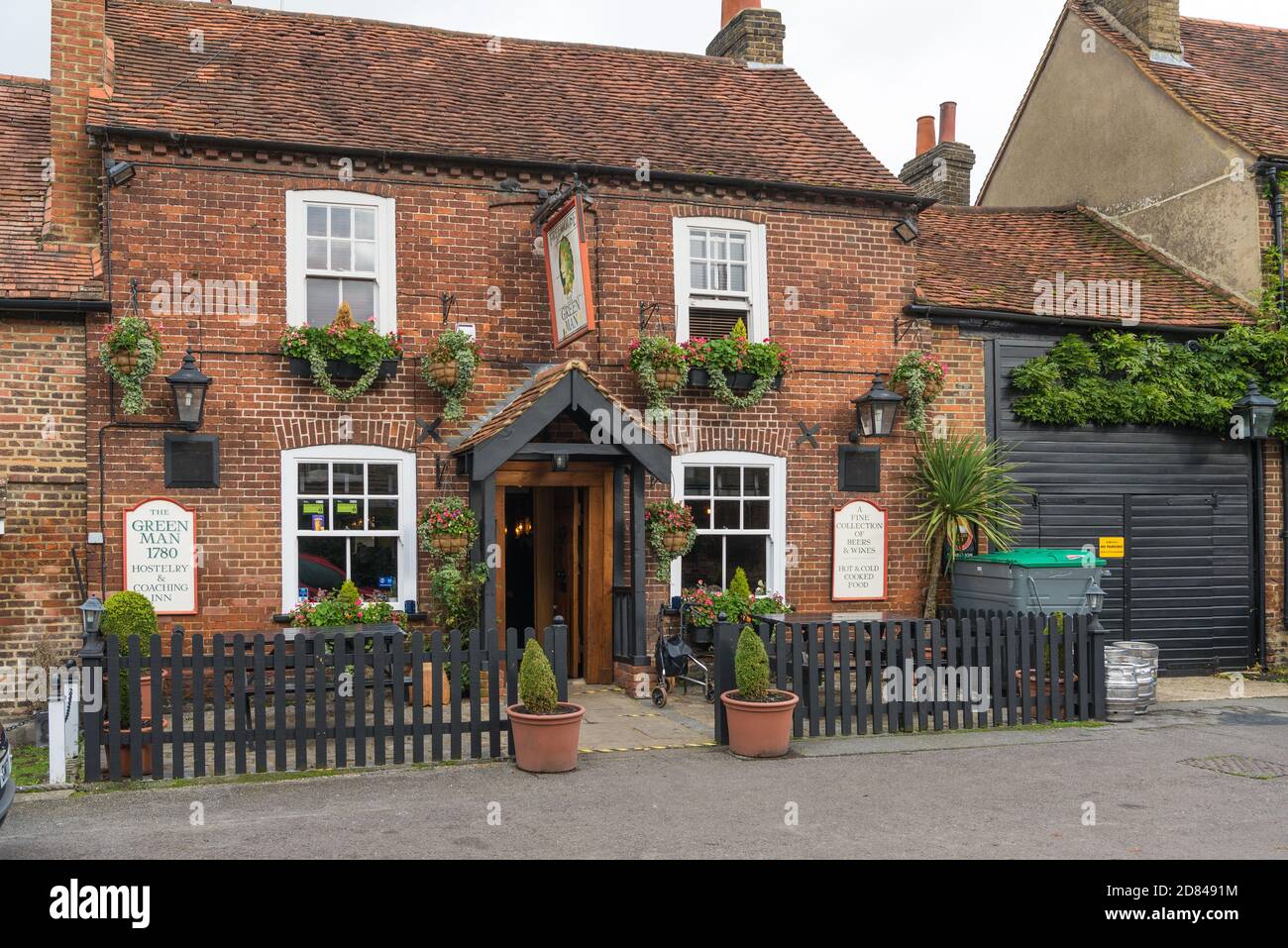 The Green Man, a picturesque pub in Denham village, Buckinghamshire, England, UK Stock Photo