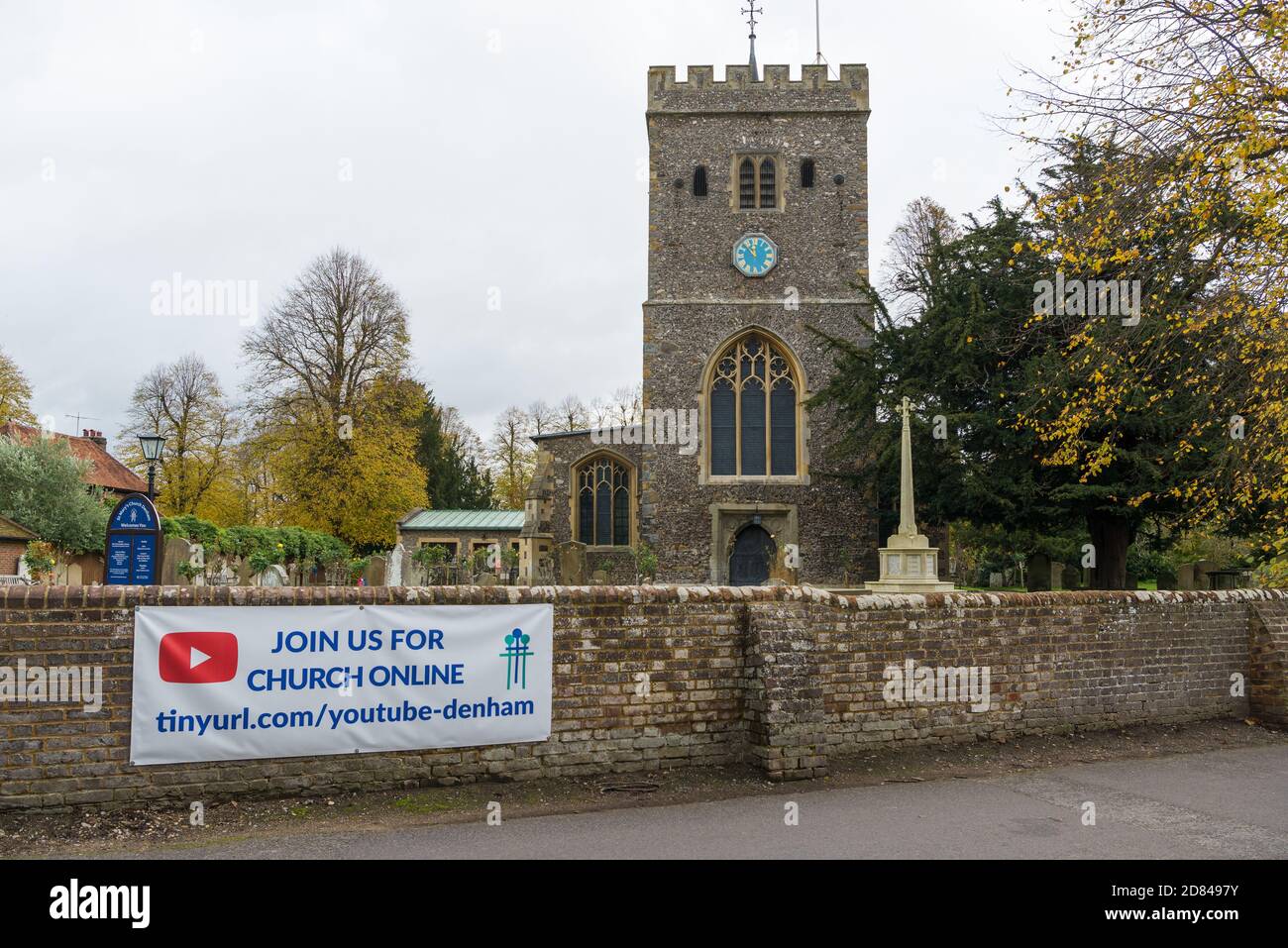 St. Mary's church in the village of Denham, Buckinghamshire, England, UK Stock Photo