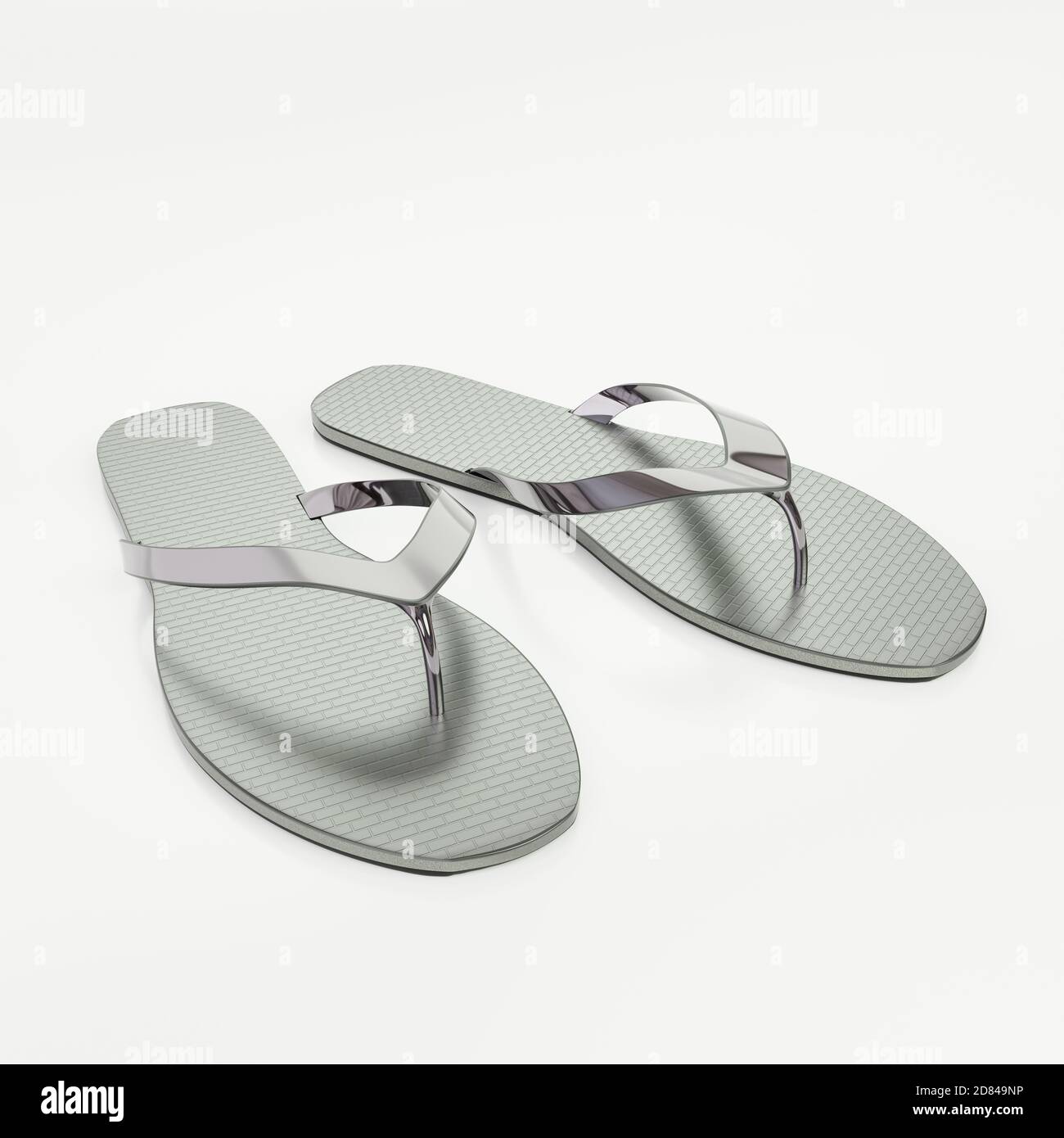 flip flop isolated on white background 3d illustration Stock Photo - Alamy