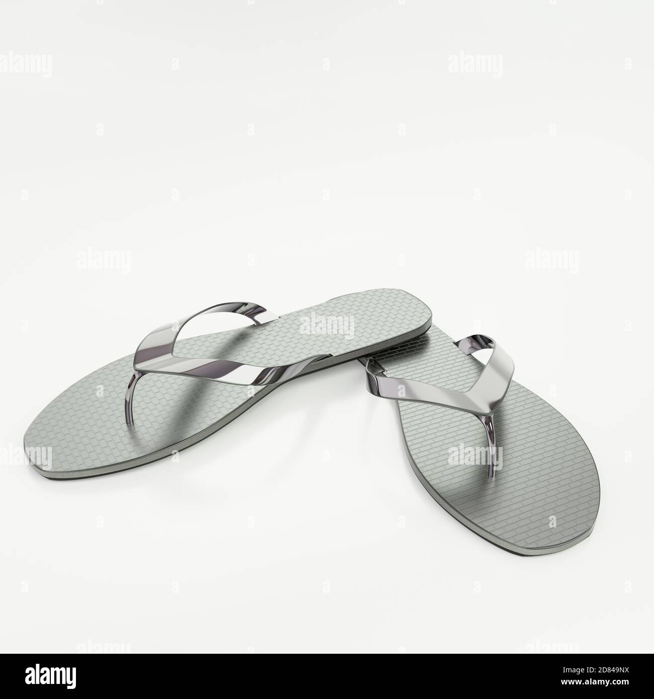 flip flop isolated on white background 3d illustration Stock Photo - Alamy