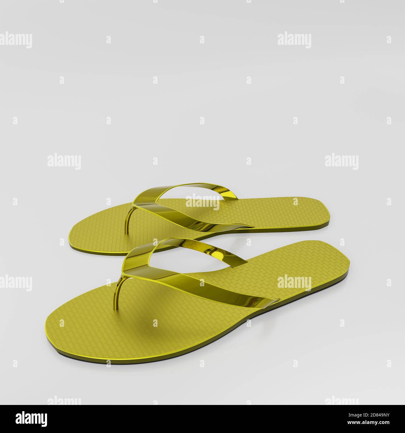 flip flop isolated on white background 3d illustration Stock Photo - Alamy