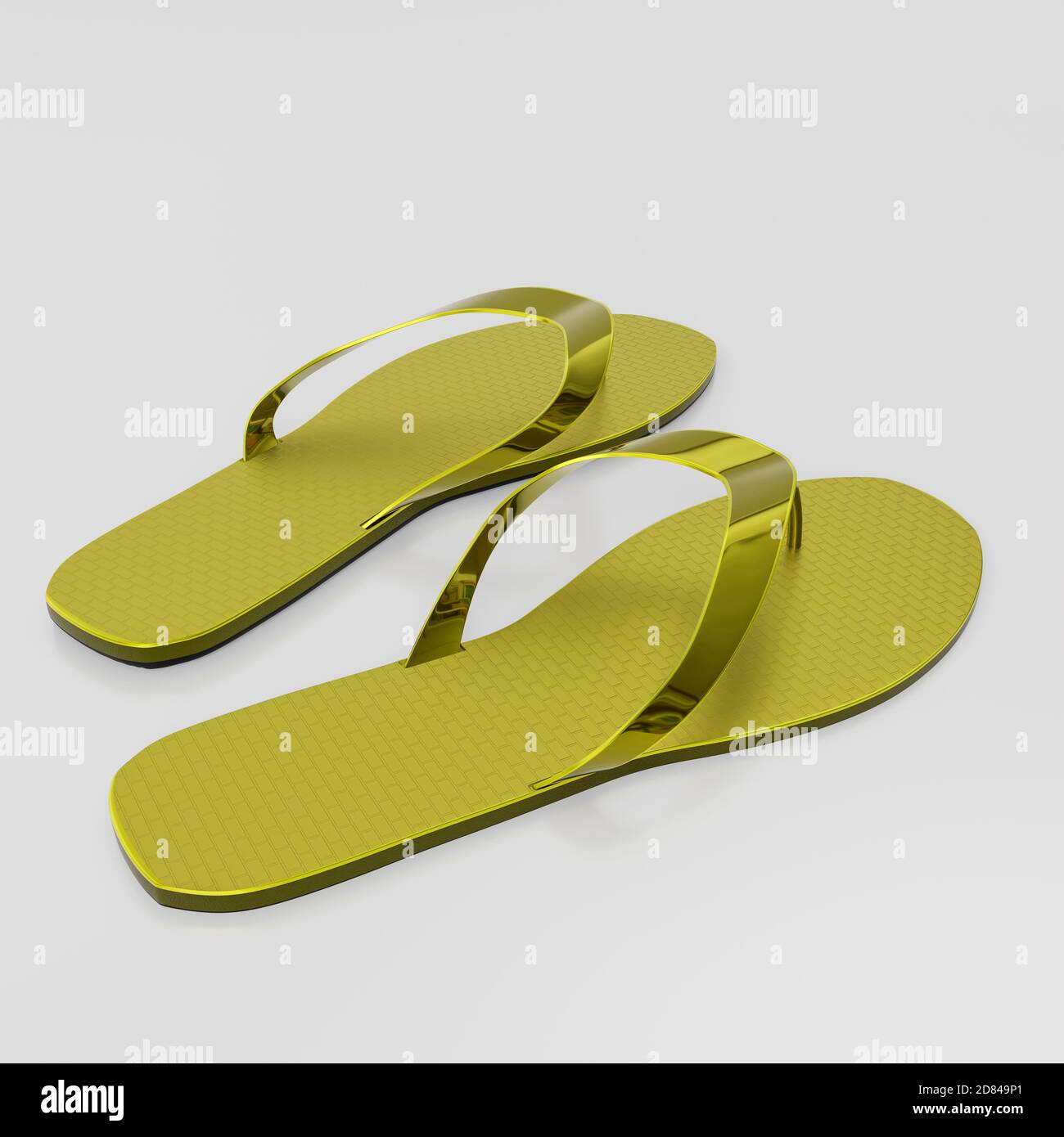 flip flop isolated on white background 3d illustration Stock Photo - Alamy