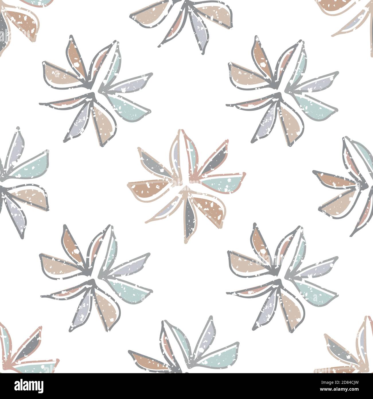 Abstract wild meadow leaves seamless vector pattern background ...