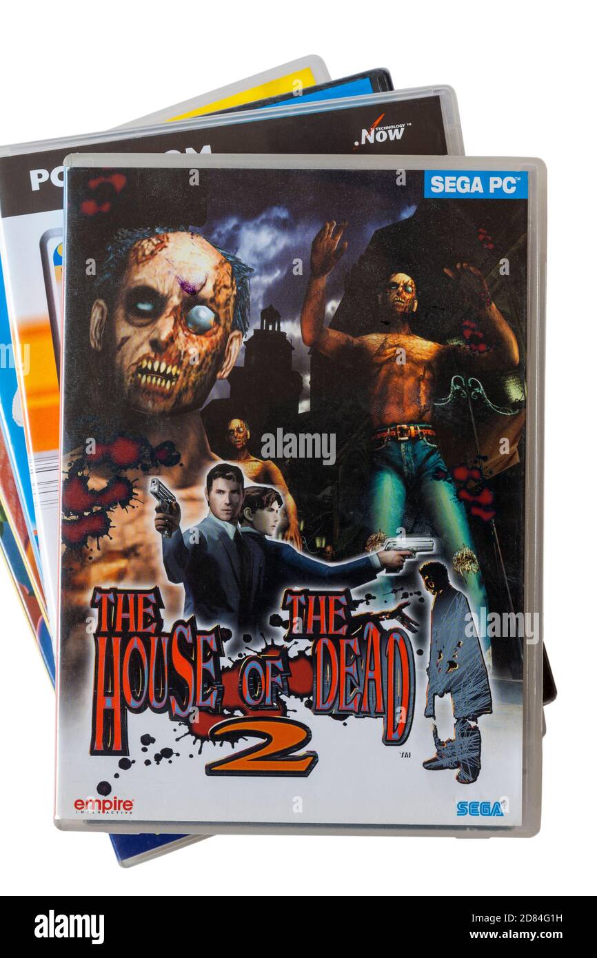 The House of the Dead 2 sega PC game set on white background Stock