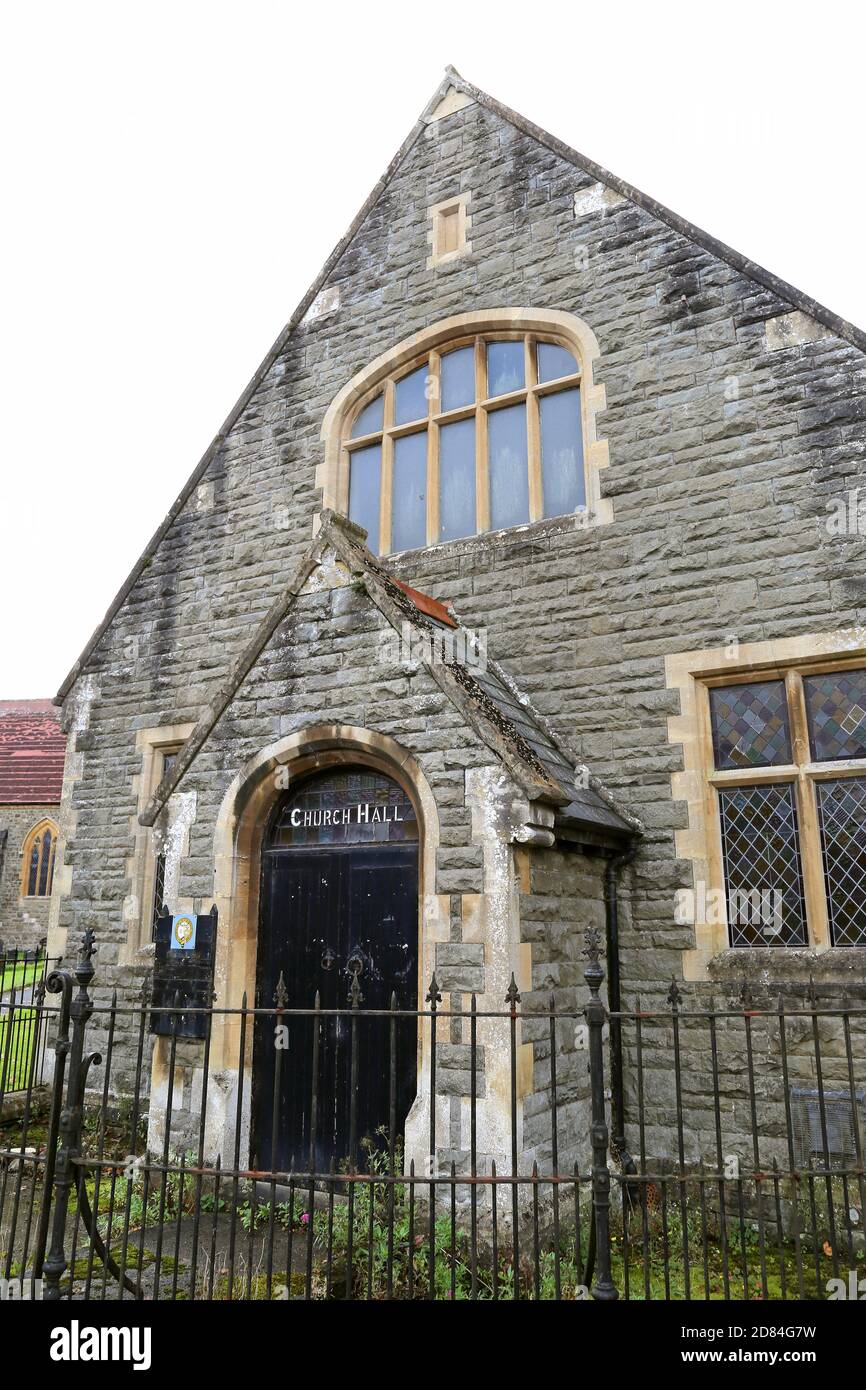St Mary's Church Hall, Church Street, Builth Wells, Brecknockshire, Powys, Wales, Great Britain, United Kingdom, UK, Europe Stock Photo
