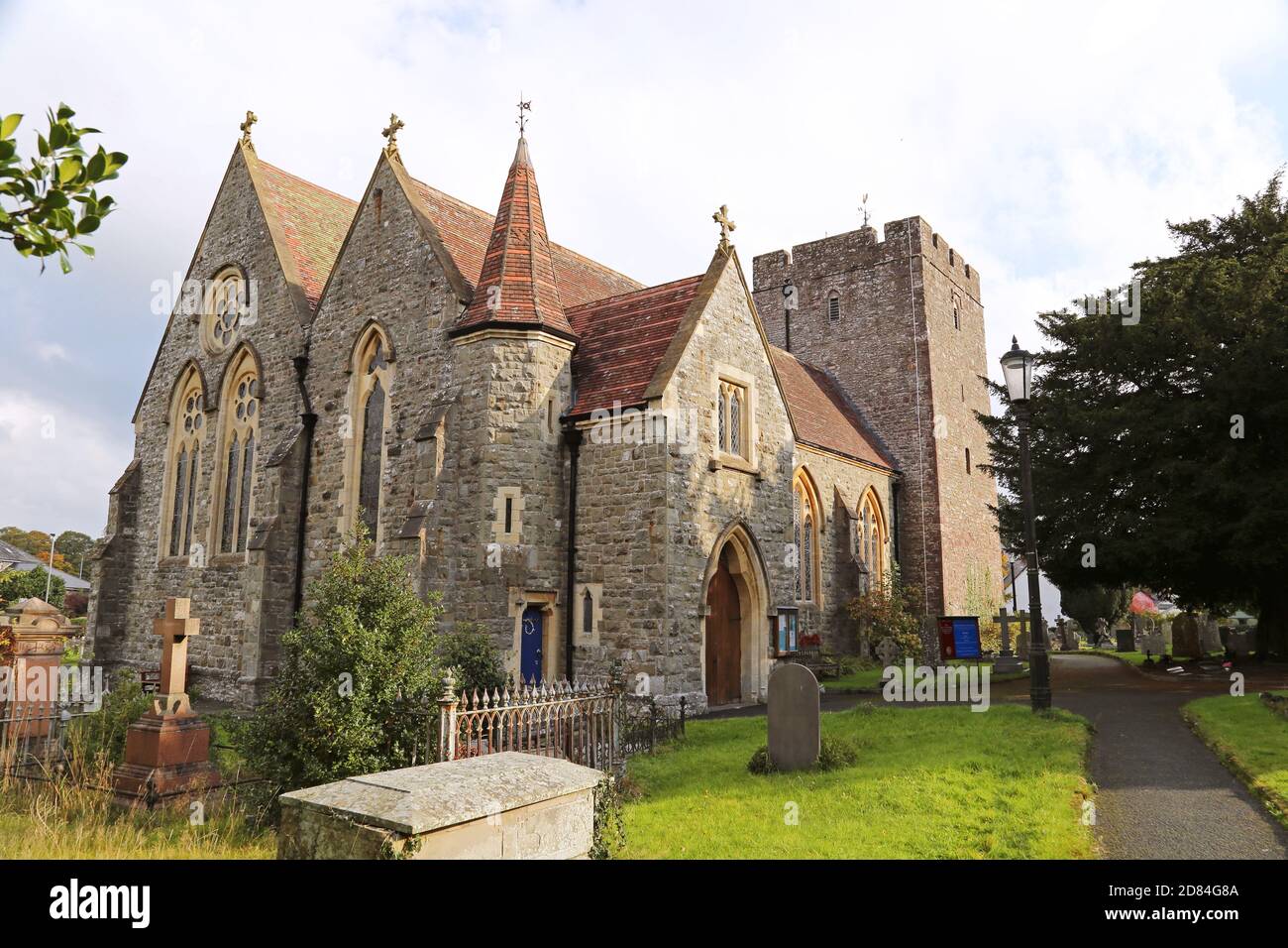 Church of St Mary, Church Street, Builth Wells, Brecknockshire, Powys, Wales, Great Britain, United Kingdom, UK, Europe Stock Photo