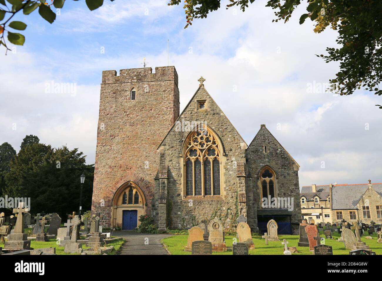 Church of St Mary, Church Street, Builth Wells, Brecknockshire, Powys, Wales, Great Britain, United Kingdom, UK, Europe Stock Photo