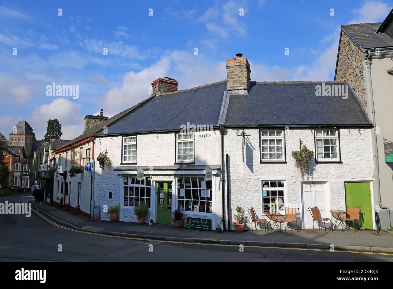 Cosy Corner cafe and restaurant, High Street, Builth Wells, Brecknockshire, Powys, Wales, Great Britain, United Kingdom, UK, Europe Stock Photo
