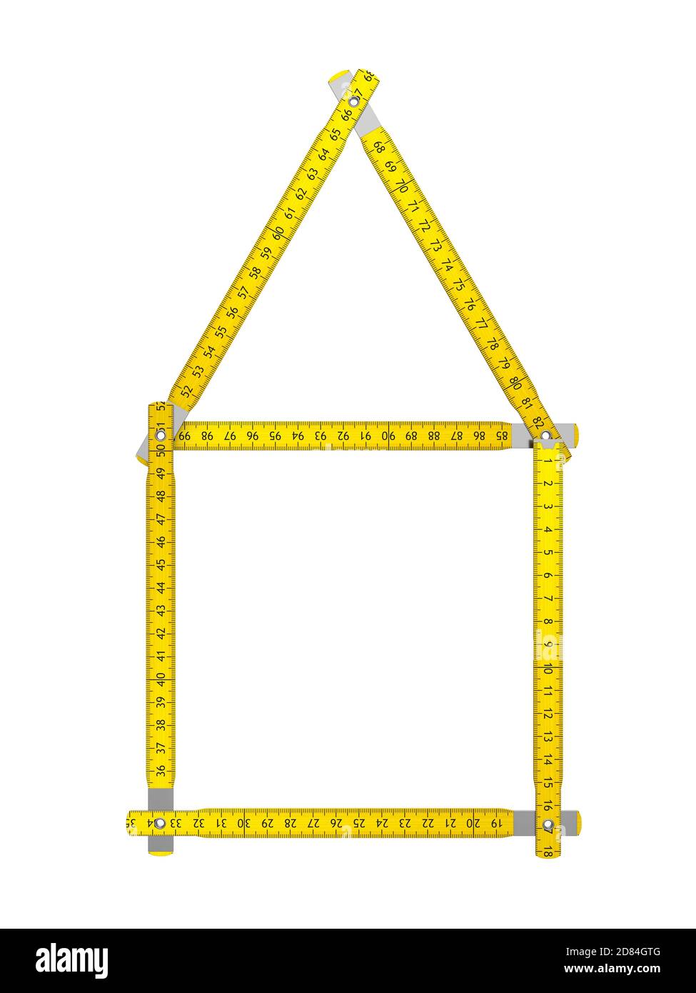 Zollstock on a white background. 3d illustration Stock Photo Alamy