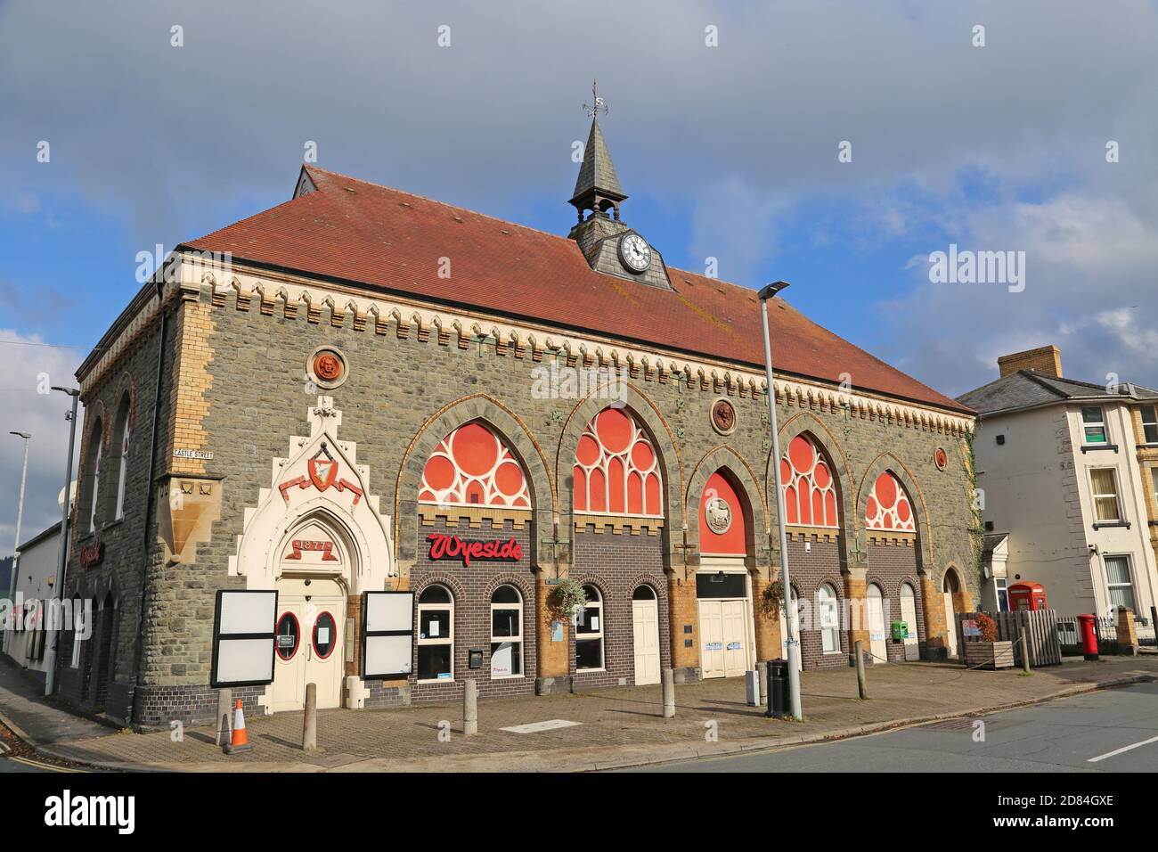 Wyeside Arts Centre, Castle Street, Builth Wells, Brecknockshire, Powys, Wales, Great Britain, United Kingdom, UK, Europe Stock Photo