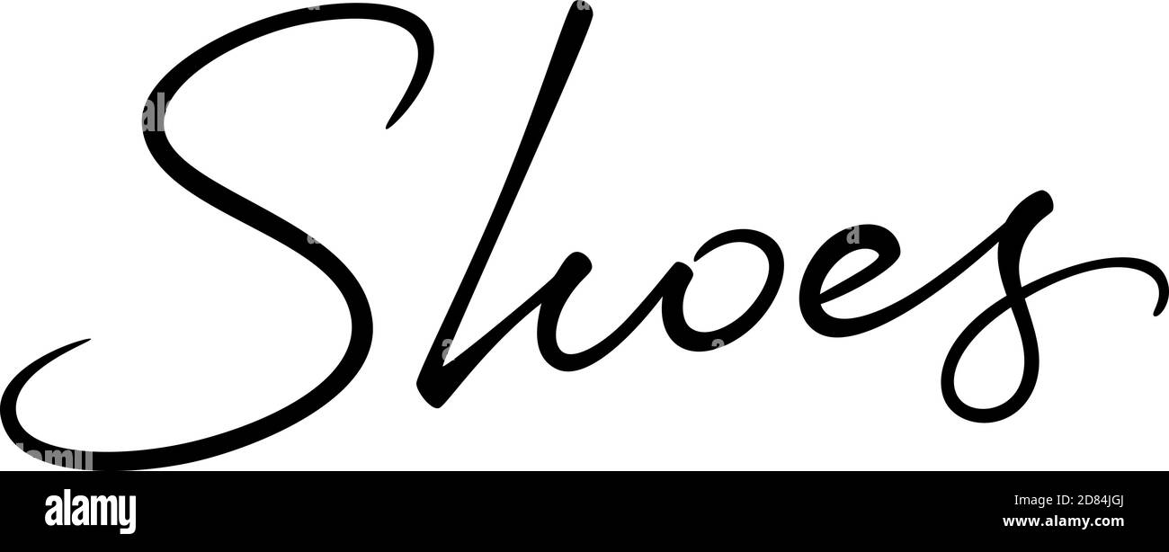 Shoes vector lettering Stock Vector Image & Art - Alamy