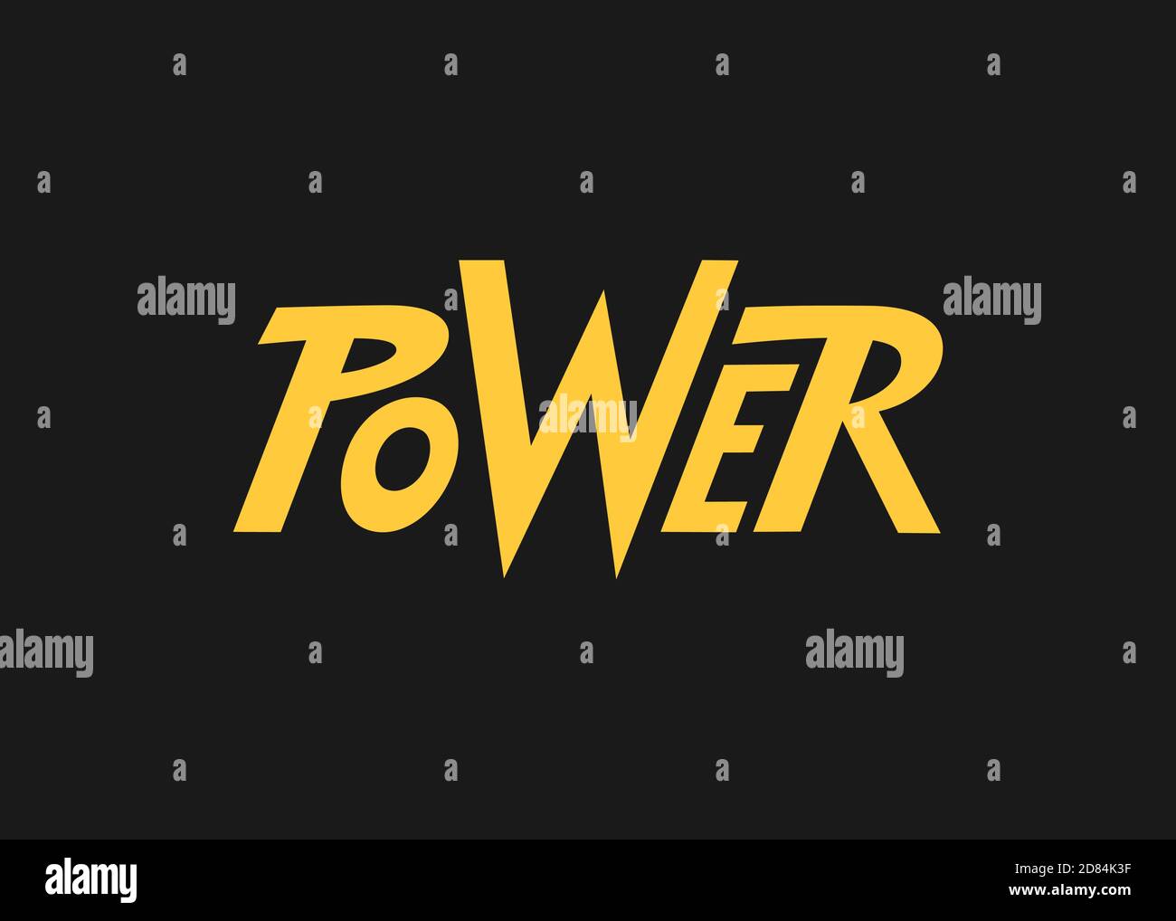 Power vector lettering Stock Vector Image & Art - Alamy