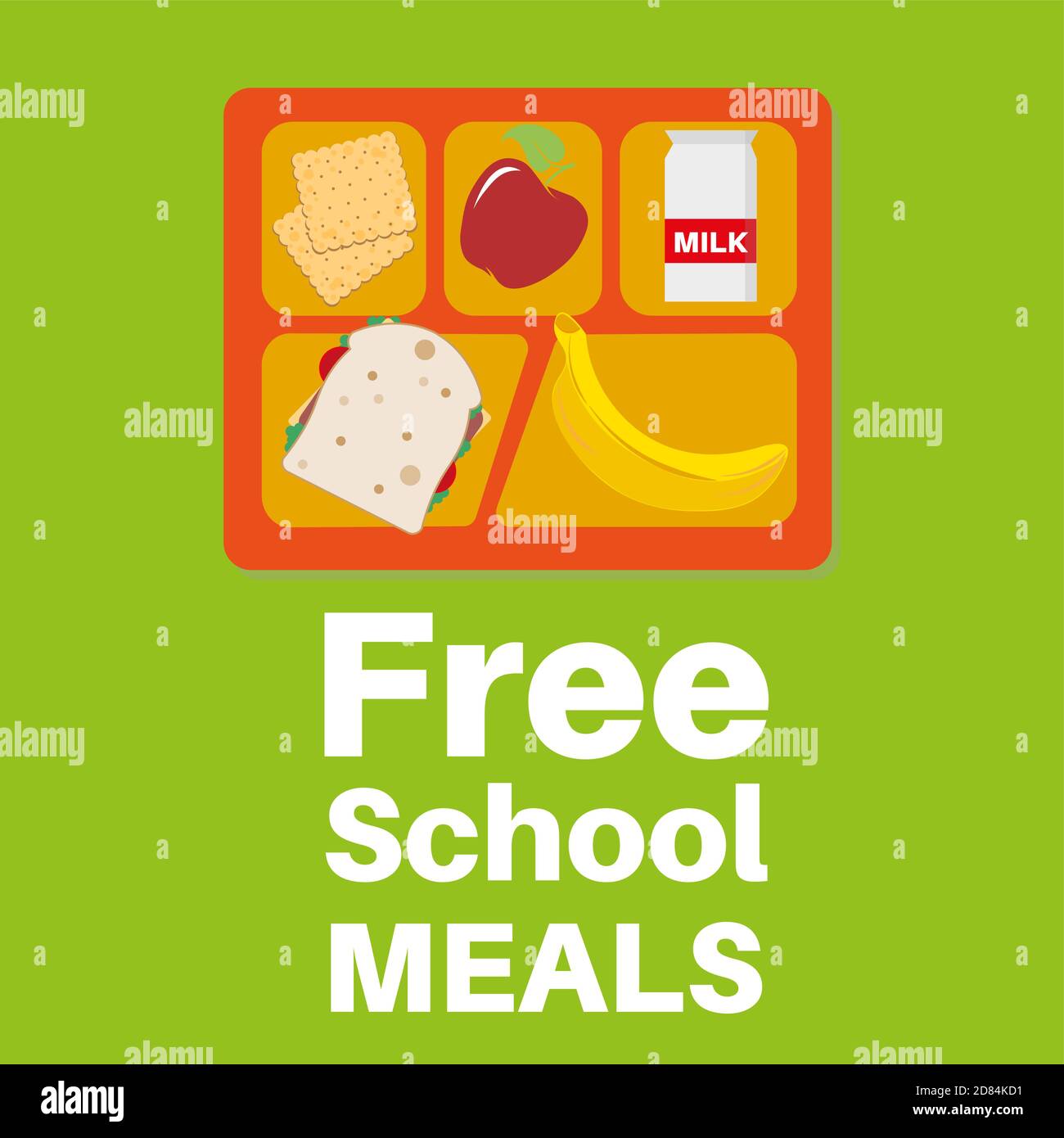 Free school meals vector illustration stock vector image art alamy