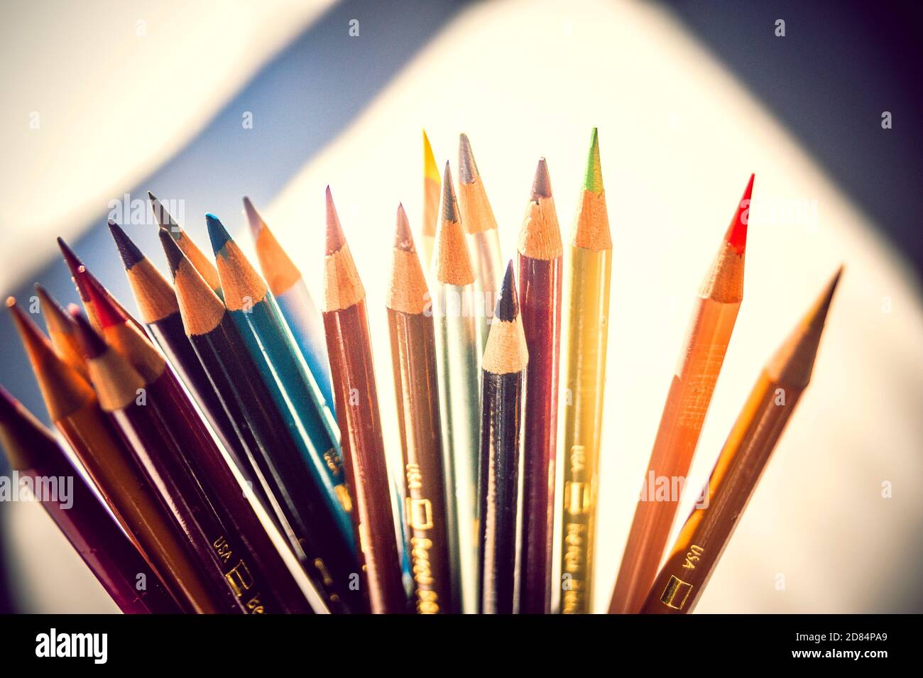 Colored Art Pencils Crayons Stock Photo Alamy