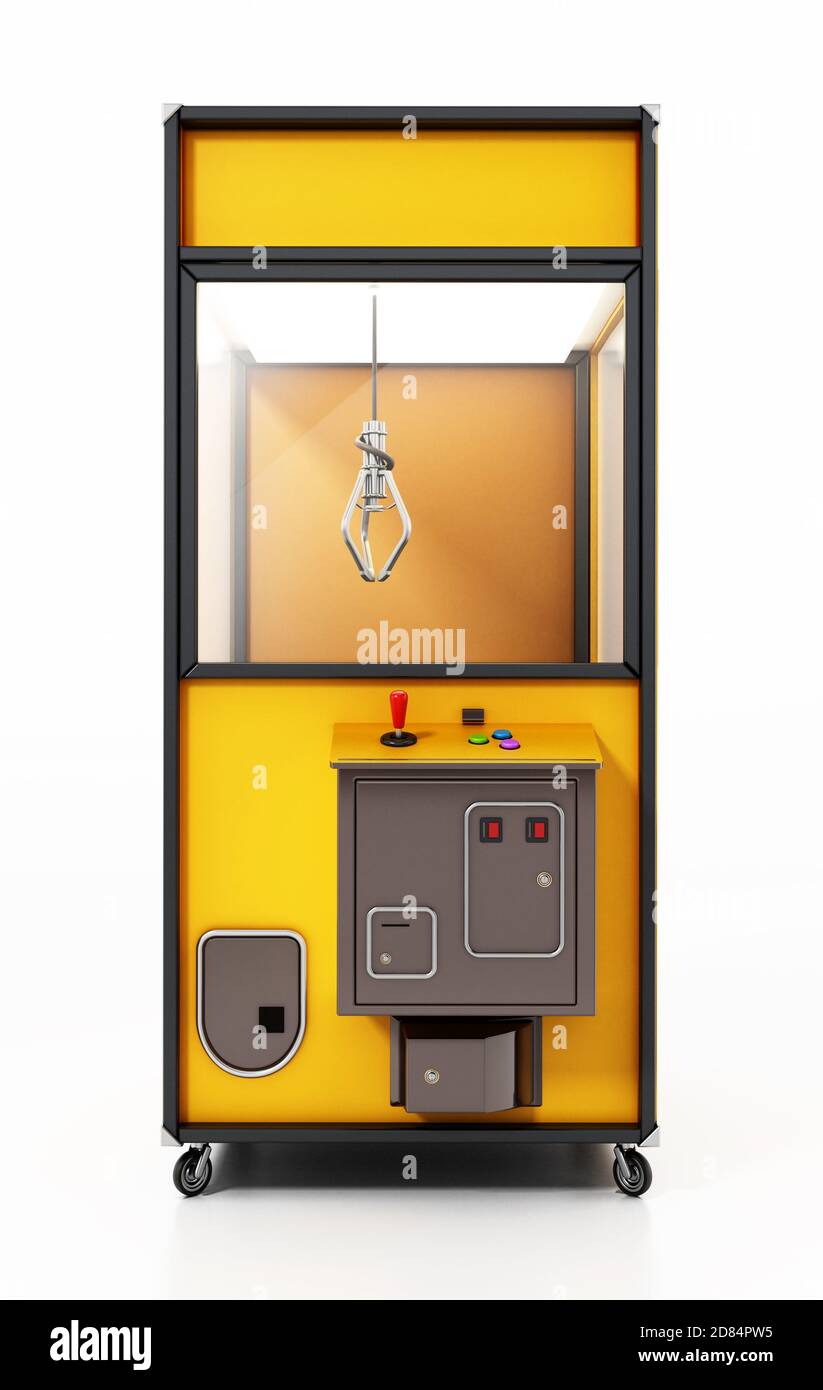 Toys vending machine with crane. 3D illustration. Stock Photo
