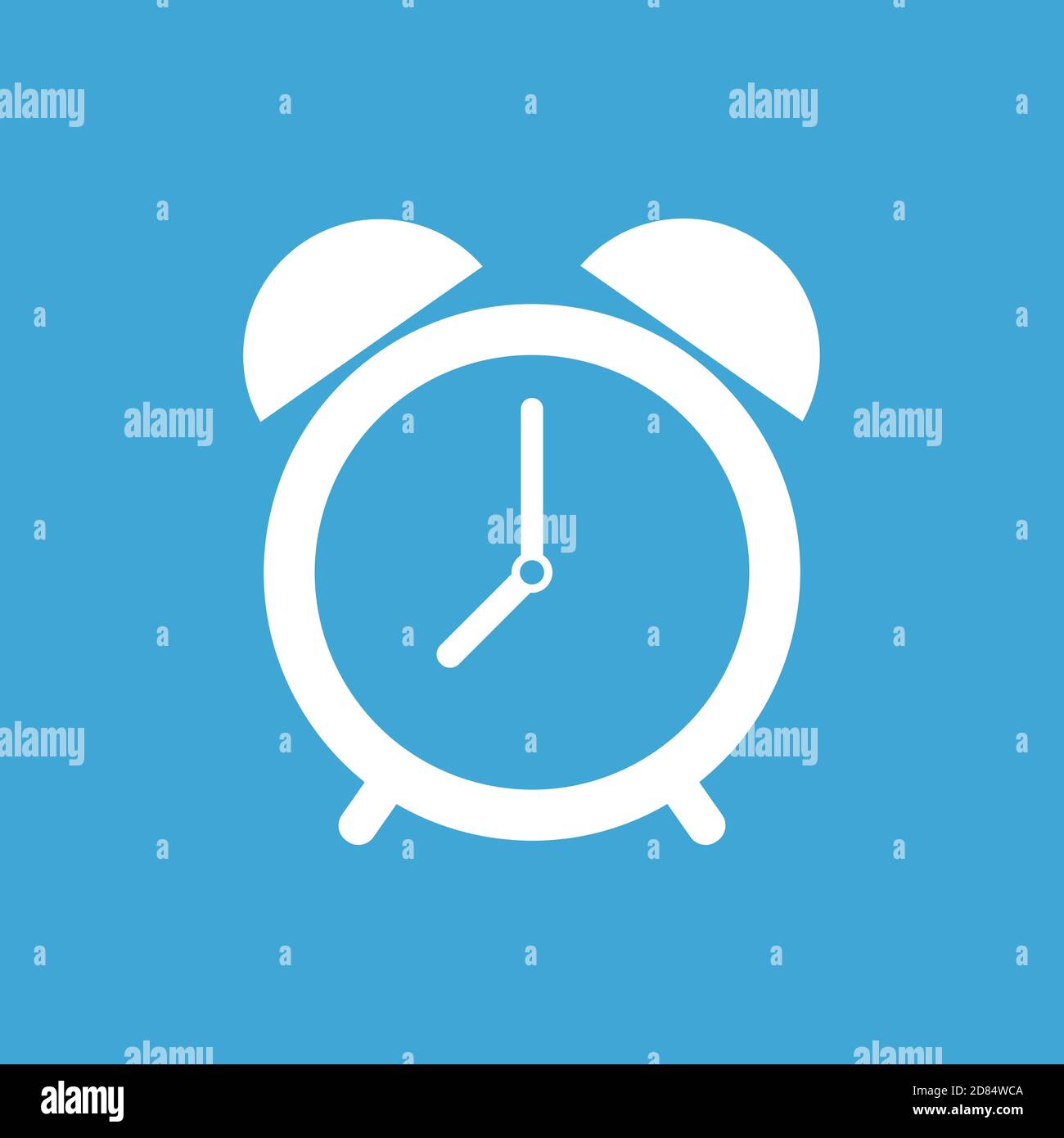 Clock icon, clock symbol, clock logo, app, UI. EPS 8 flat vector isolated  on background. Stock Vector