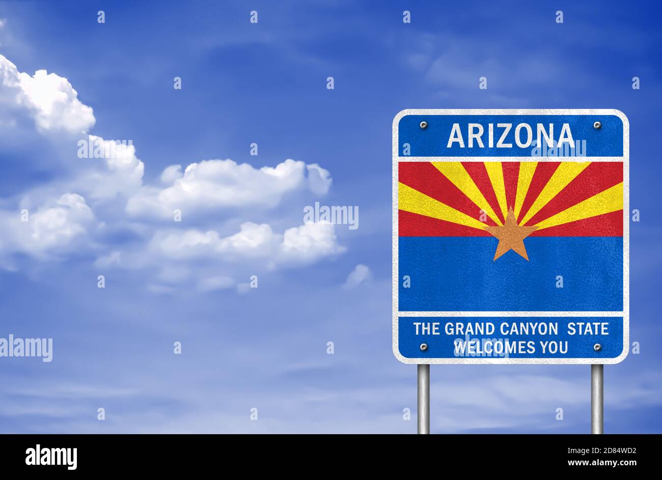 Welcome to Arizona state Stock Photo