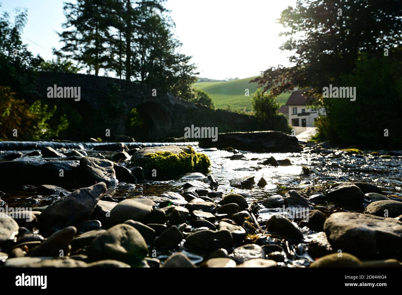 The ford at Badgworth Water, Malmsmead, Lorna Doone Country Stock Photo