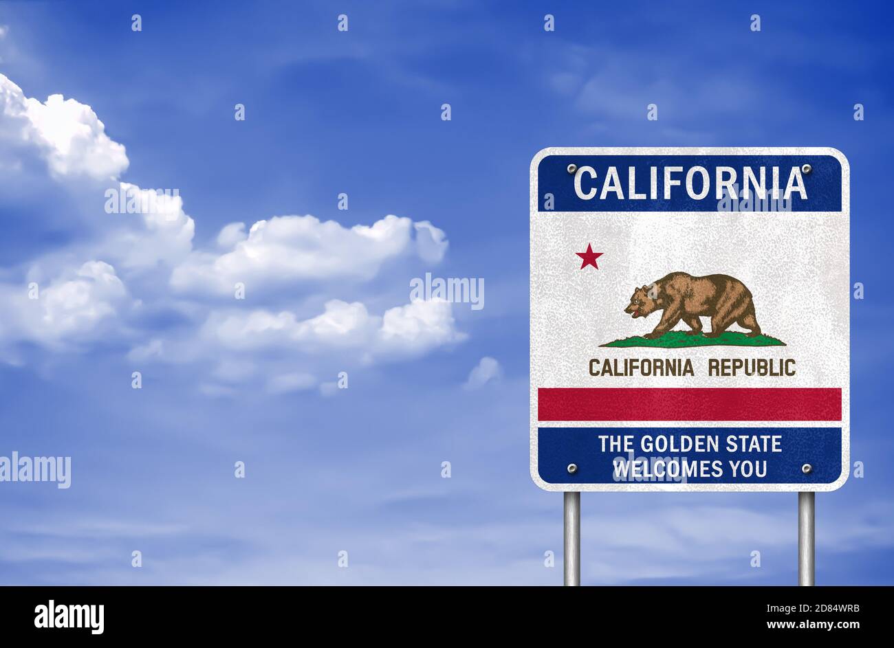 Welcome to California state Stock Photo