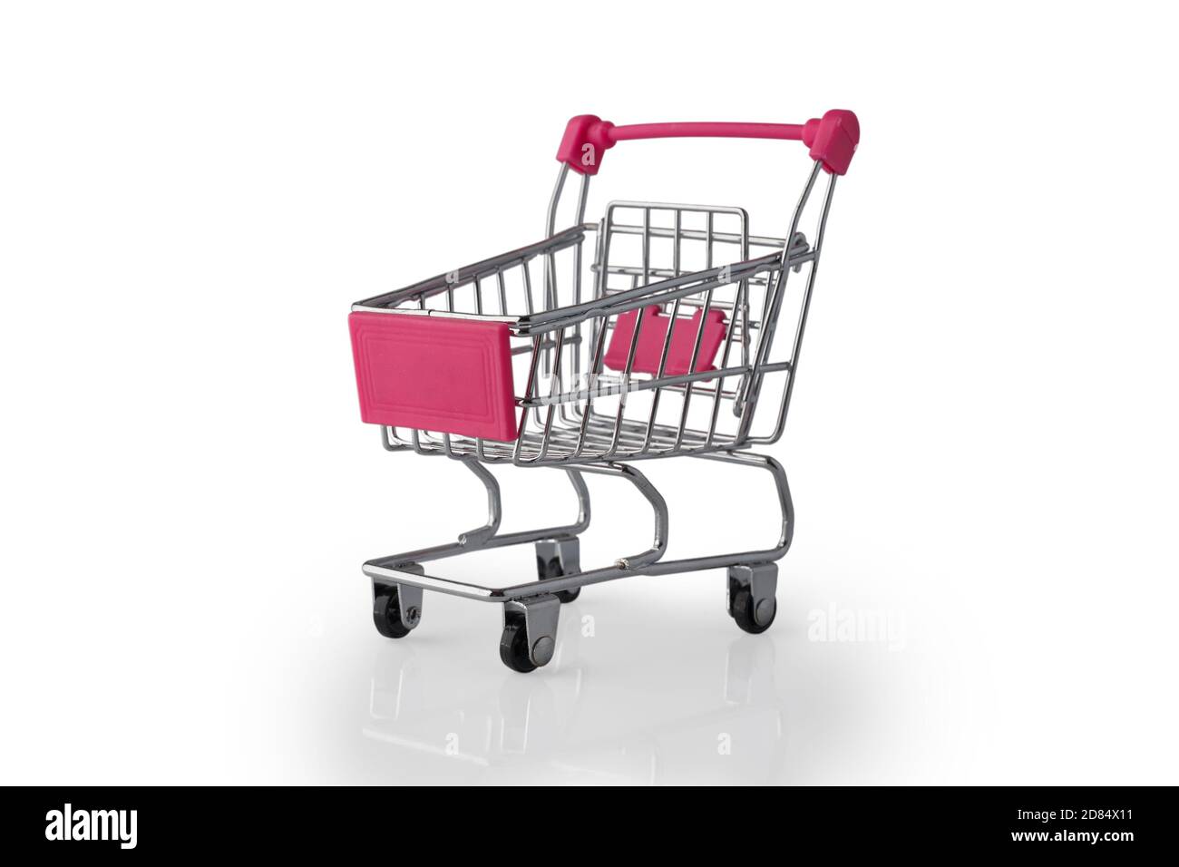 Empty supermarket shopping cart isolated on white background Stock ...