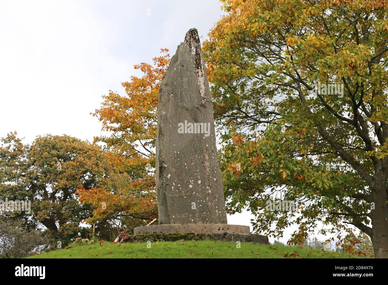 Memorial Stone to death of Llywelyn ap Gruffydd (1282), Cilmeri, Builth Wells, Brecknockshire, Powys, Wales, Great Britain, United Kingdom, UK, Europe Stock Photo