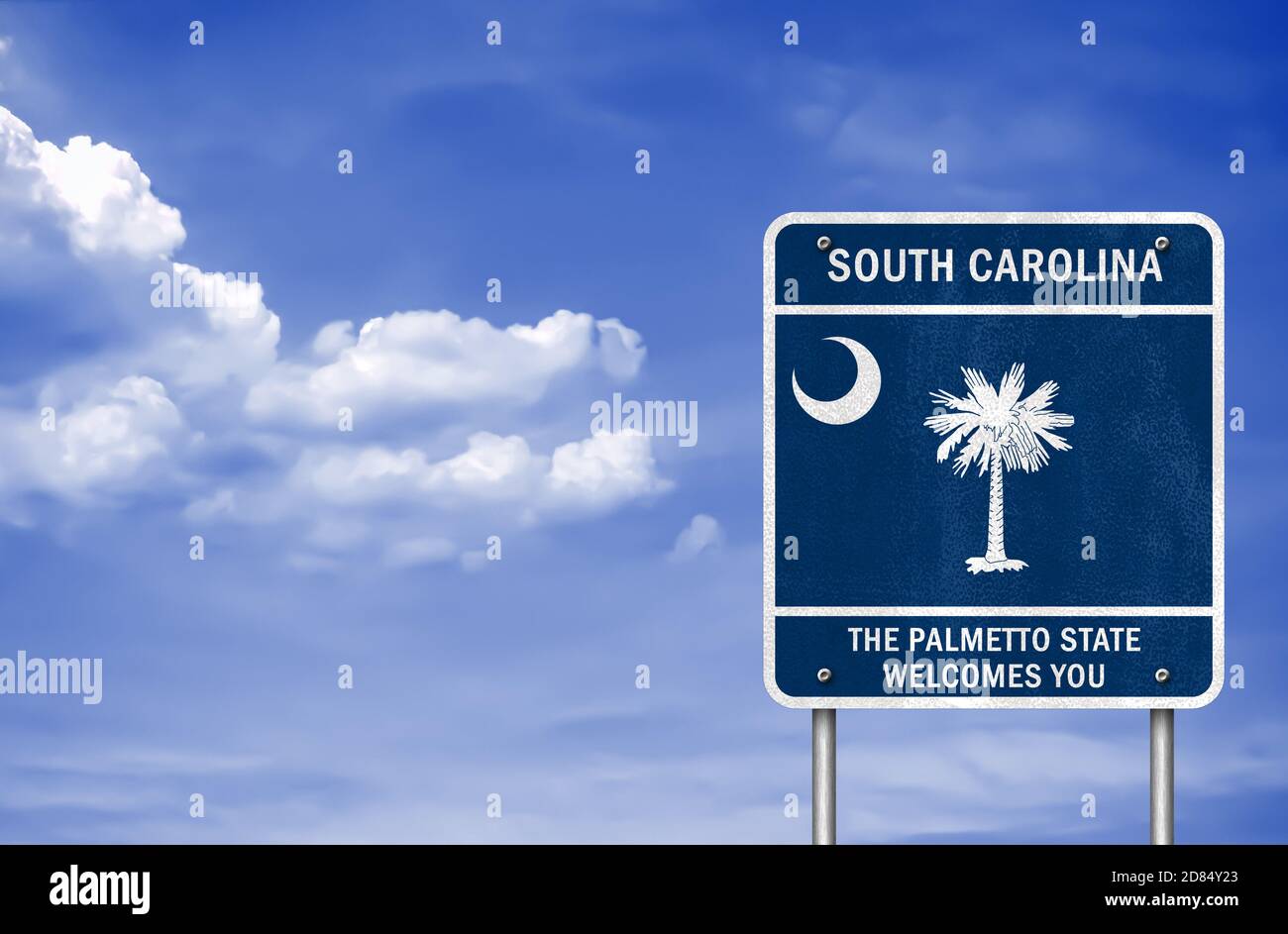 Welcome to South Carolina state Stock Photo