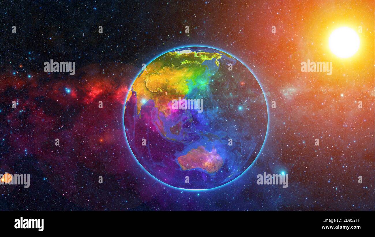 Planet Earth with a spectacular sunset Stock Photo - Alamy