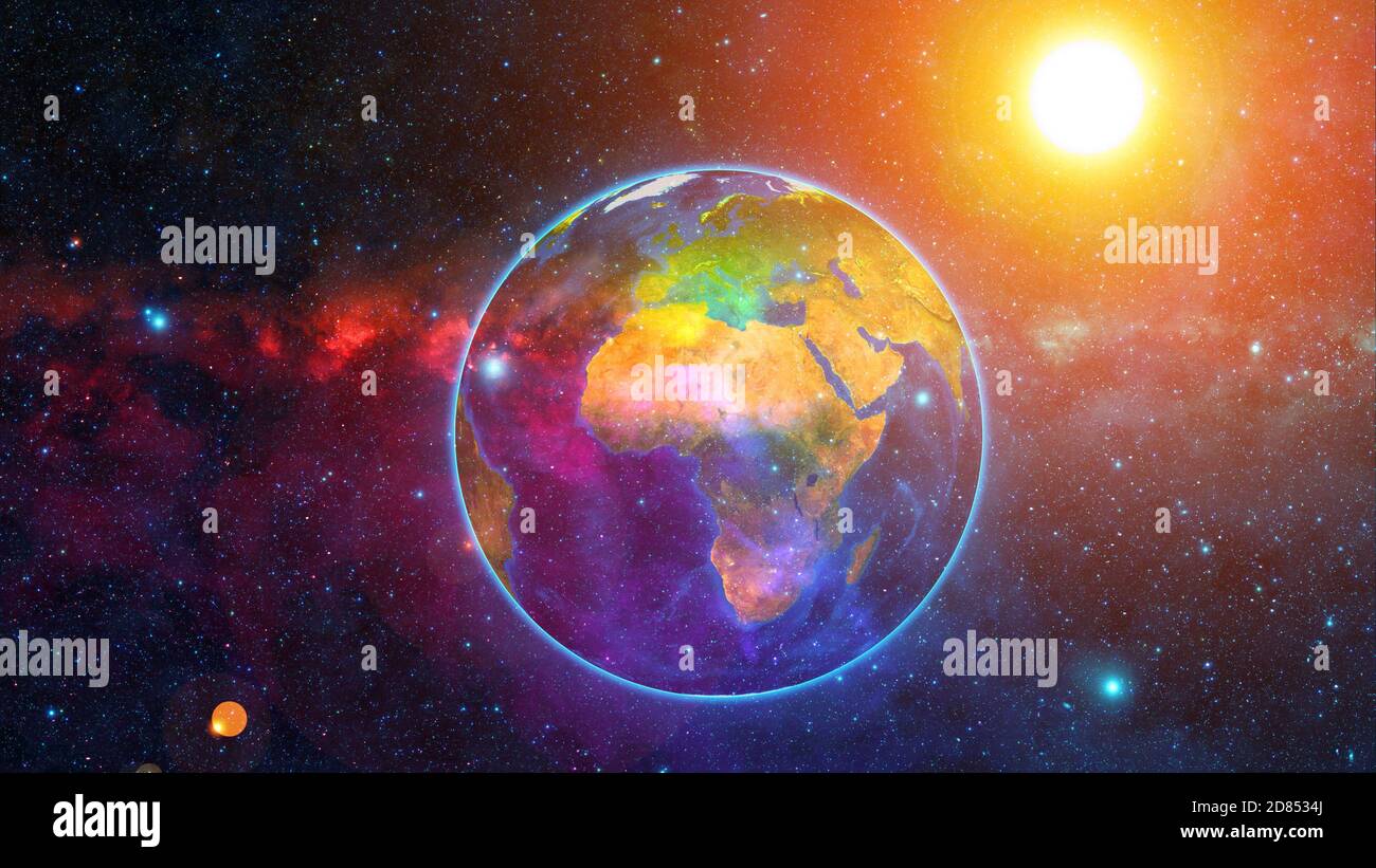 Planet Earth with a spectacular sunset Stock Photo - Alamy