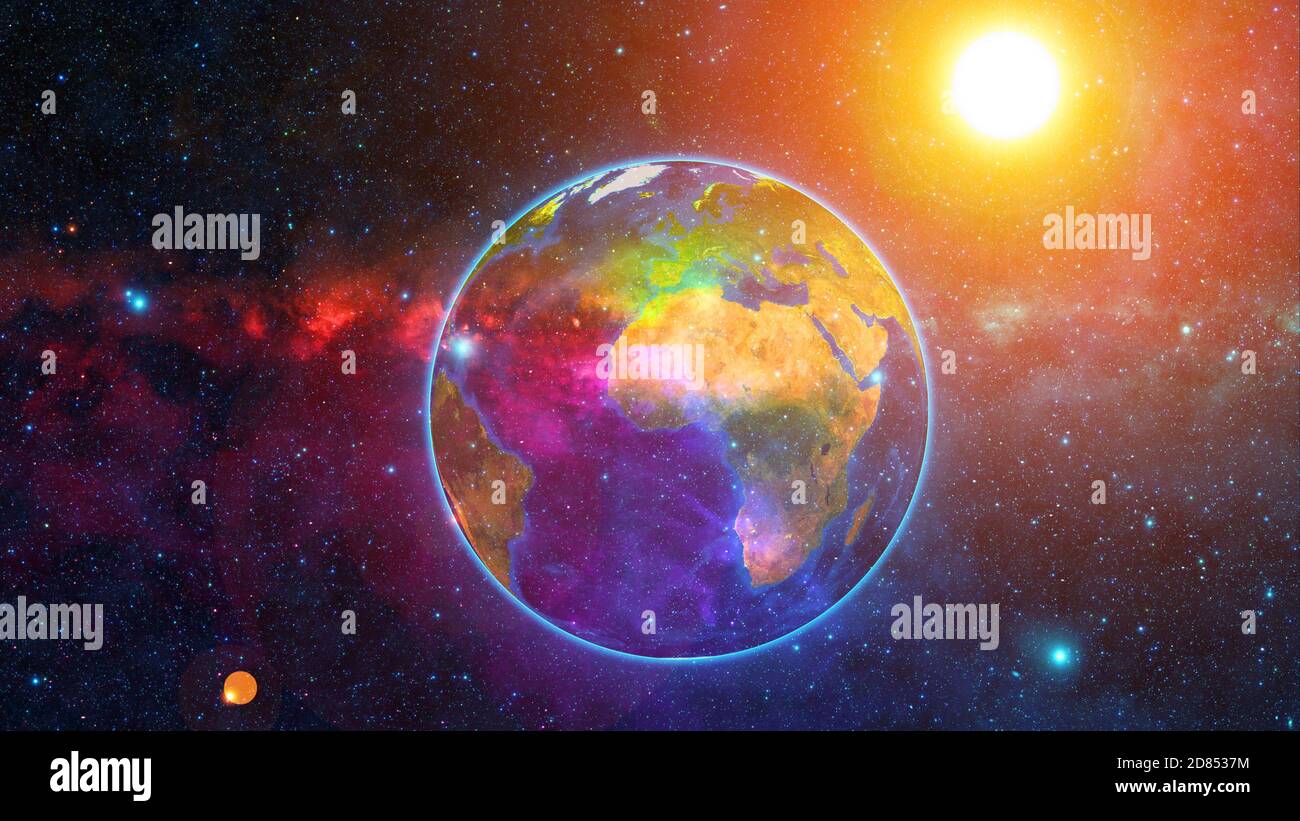 Planet Earth with a spectacular sunset Stock Photo - Alamy