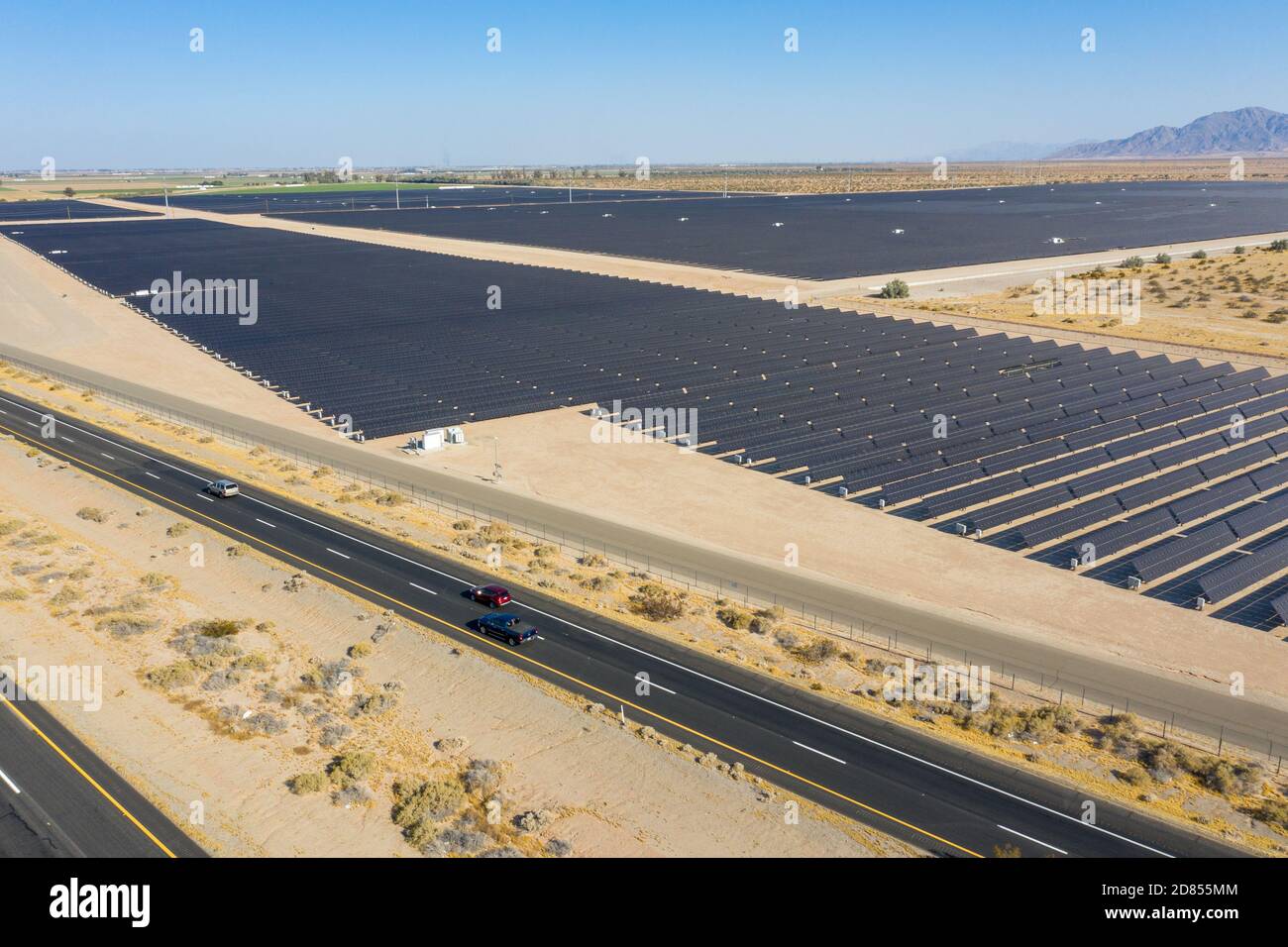 ISEC WEST Solar Field, solar panel fields, El Centro, CA, USA Stock