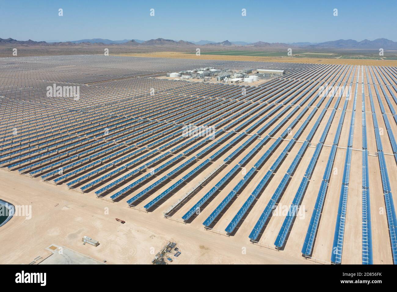 Solana Generating Station, solar panel fields, Gila Bend, AZ, USA Stock