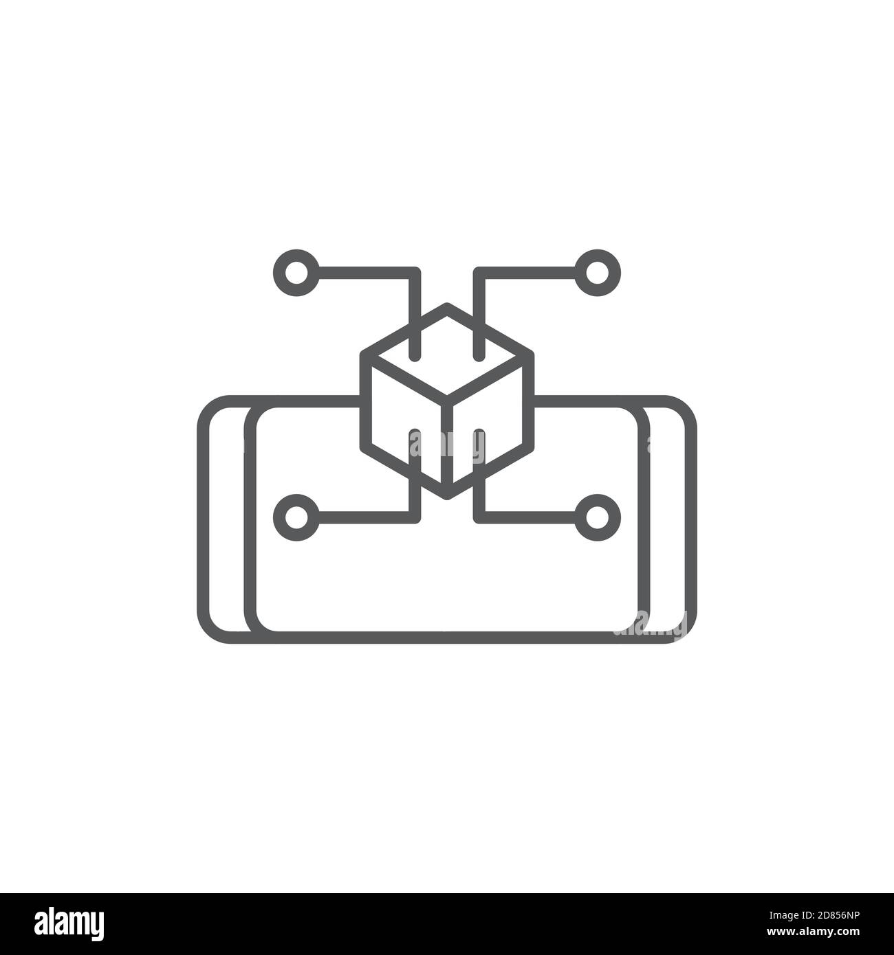 Augmented realit technology vector icon isolated on white background Stock Vector