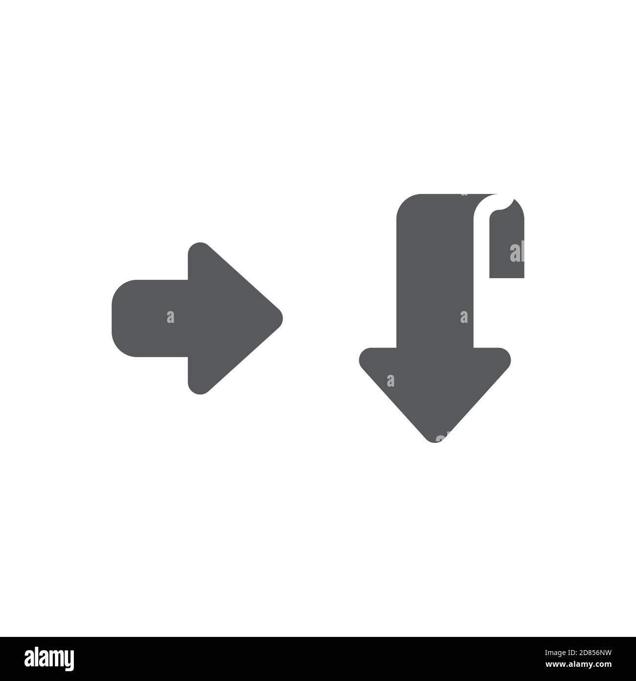 Arrow set icon. Arrow symbols. Arrow isolated vector graphic elements. Stock Vector