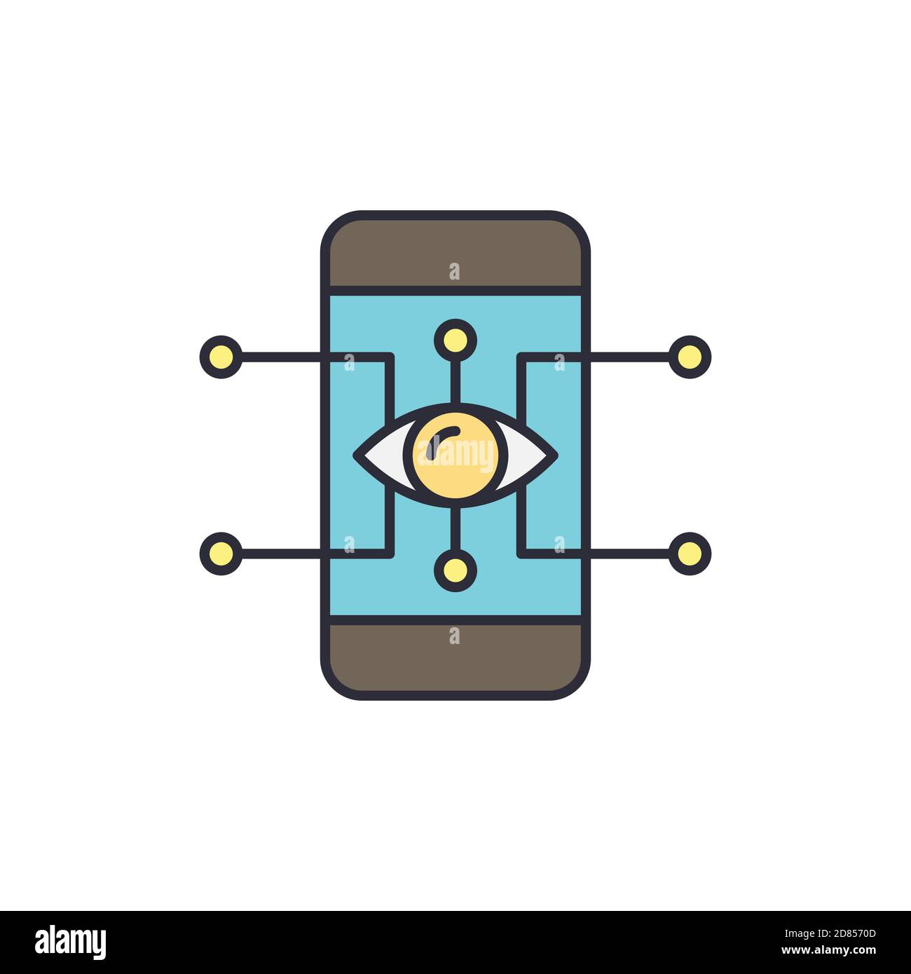 Augmented realit technology vector icon isolated on white background Stock Vector