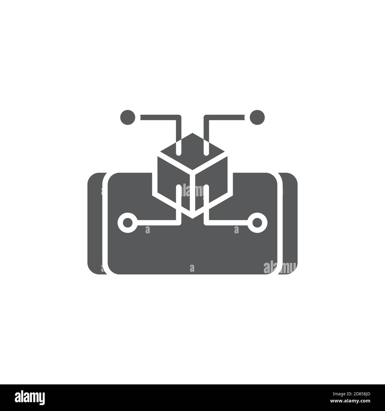 Augmented realit technology vector icon isolated on white background Stock Vector