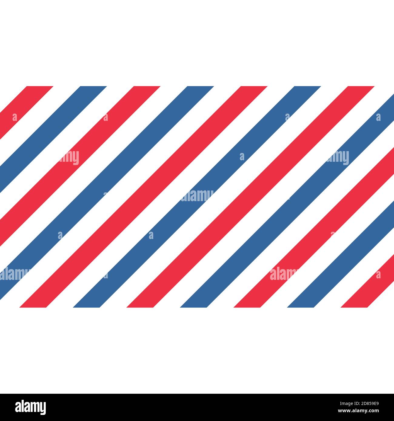 Barber colored liner background. Blue red vector pattern. stripe pattern. Stock Vector