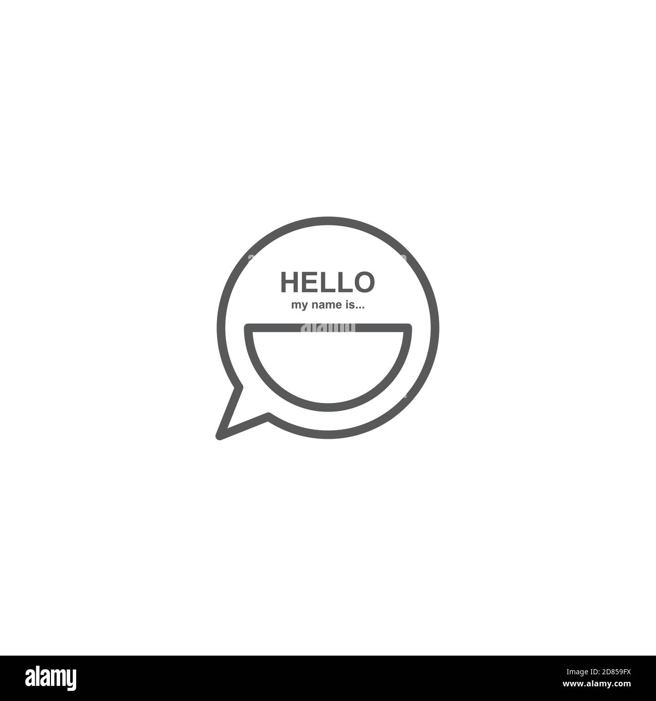 Badge Or Register Vector Isolated Sticker Hello My Name Is In Trendy